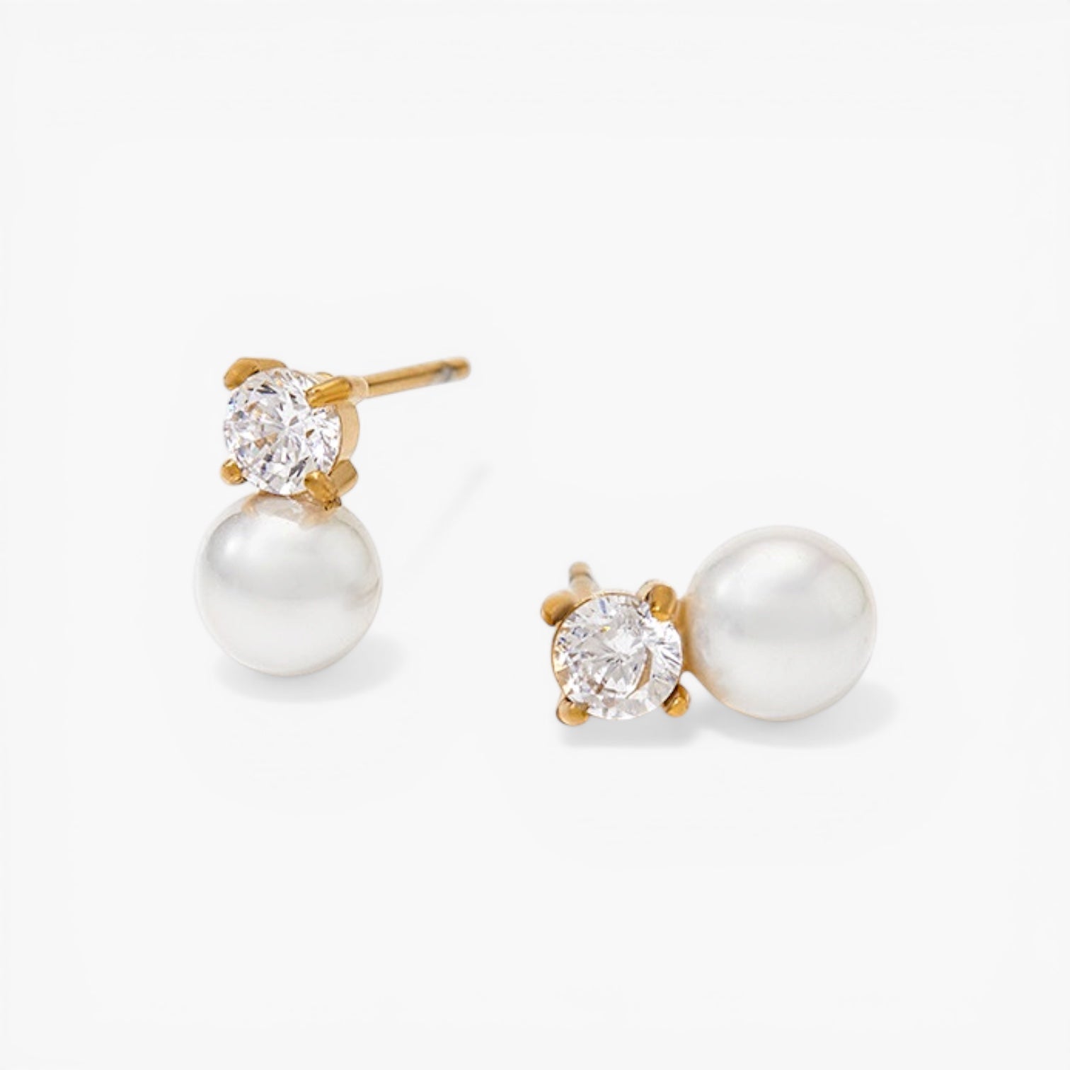 Gold Pearly Studs
