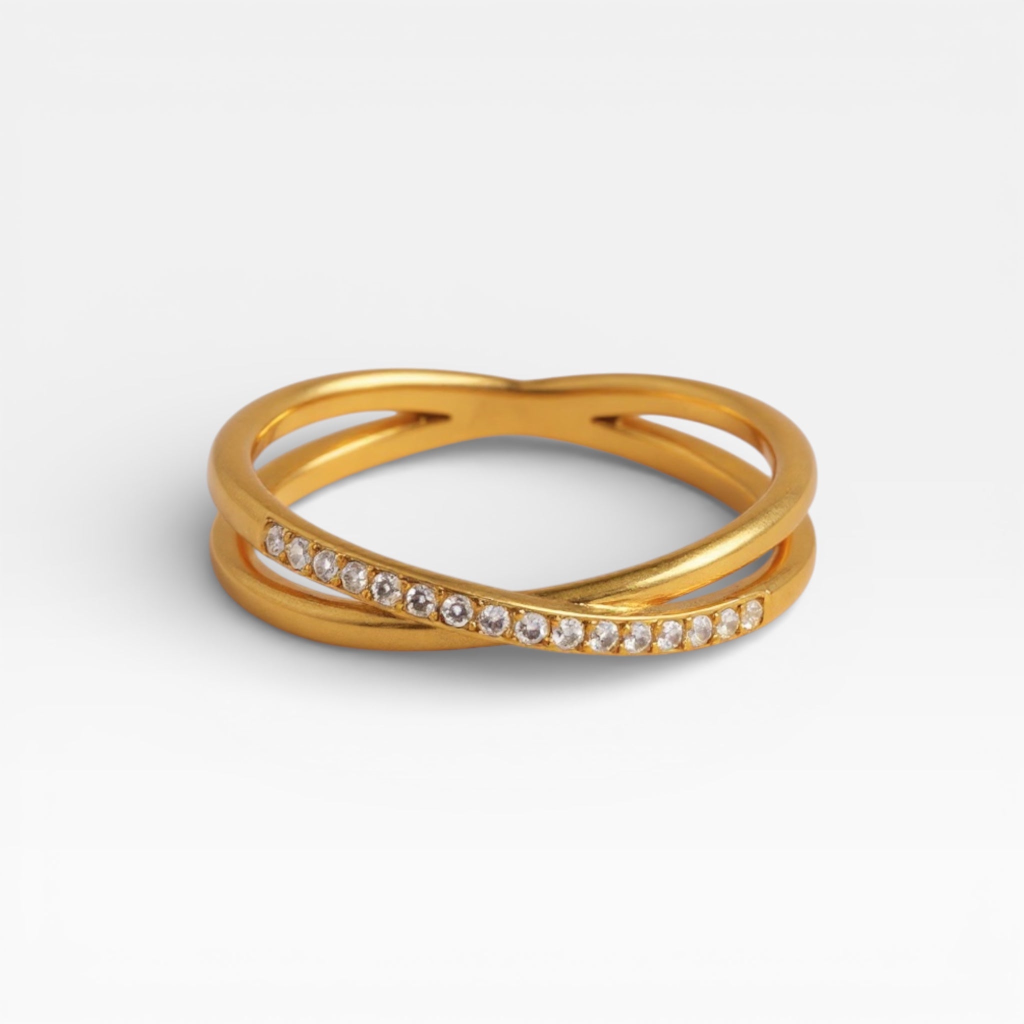 Gold Criss Cross Ring