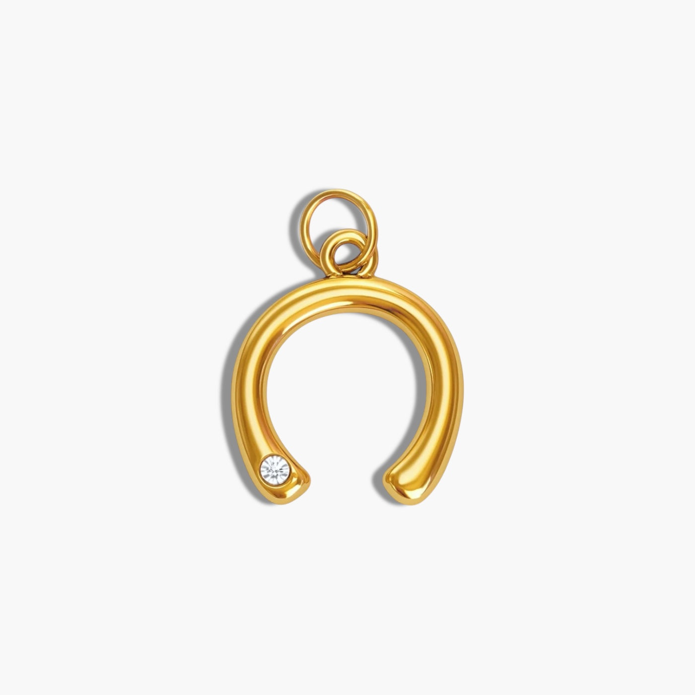 Zircon Horseshoe Charm