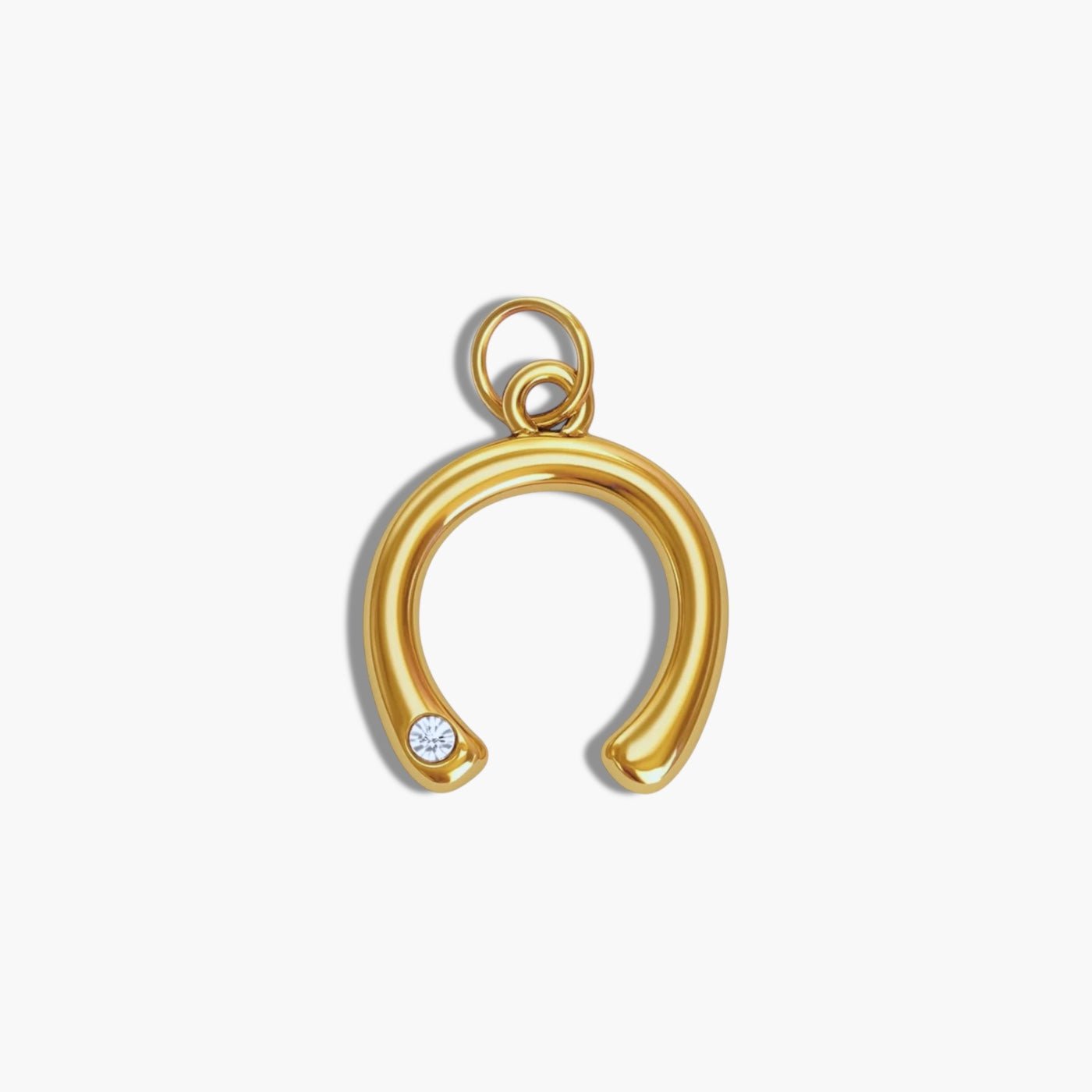Zircon Horseshoe Charm