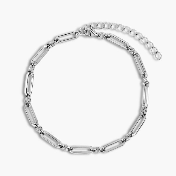 Silver Linked Paperclip Bracelet