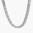 Silver Braided Snake Necklace