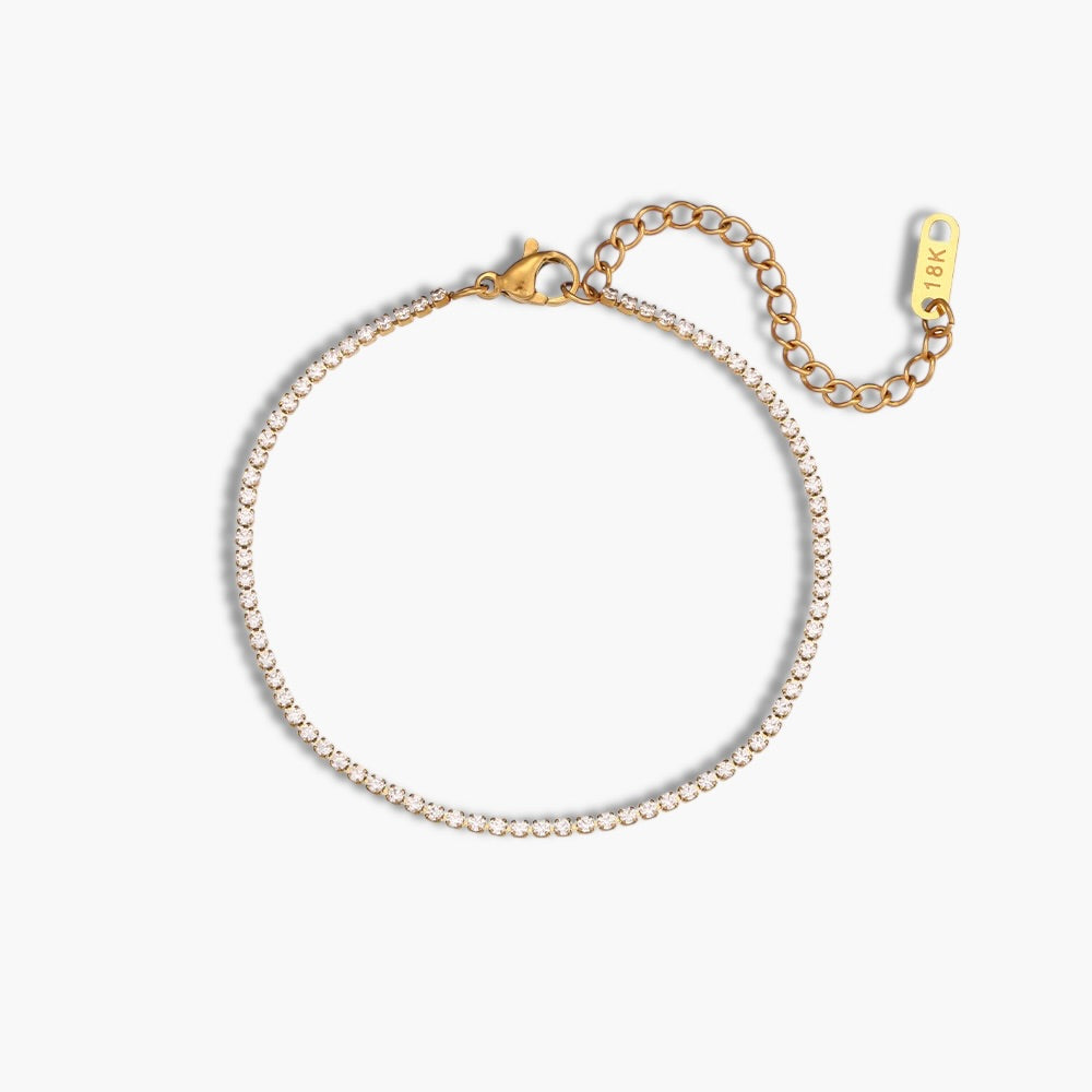 Gold Skinny Tennis Bracelet