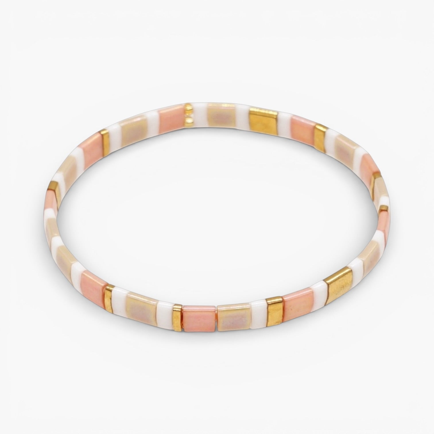 Blush Quartz Tila Bracelet