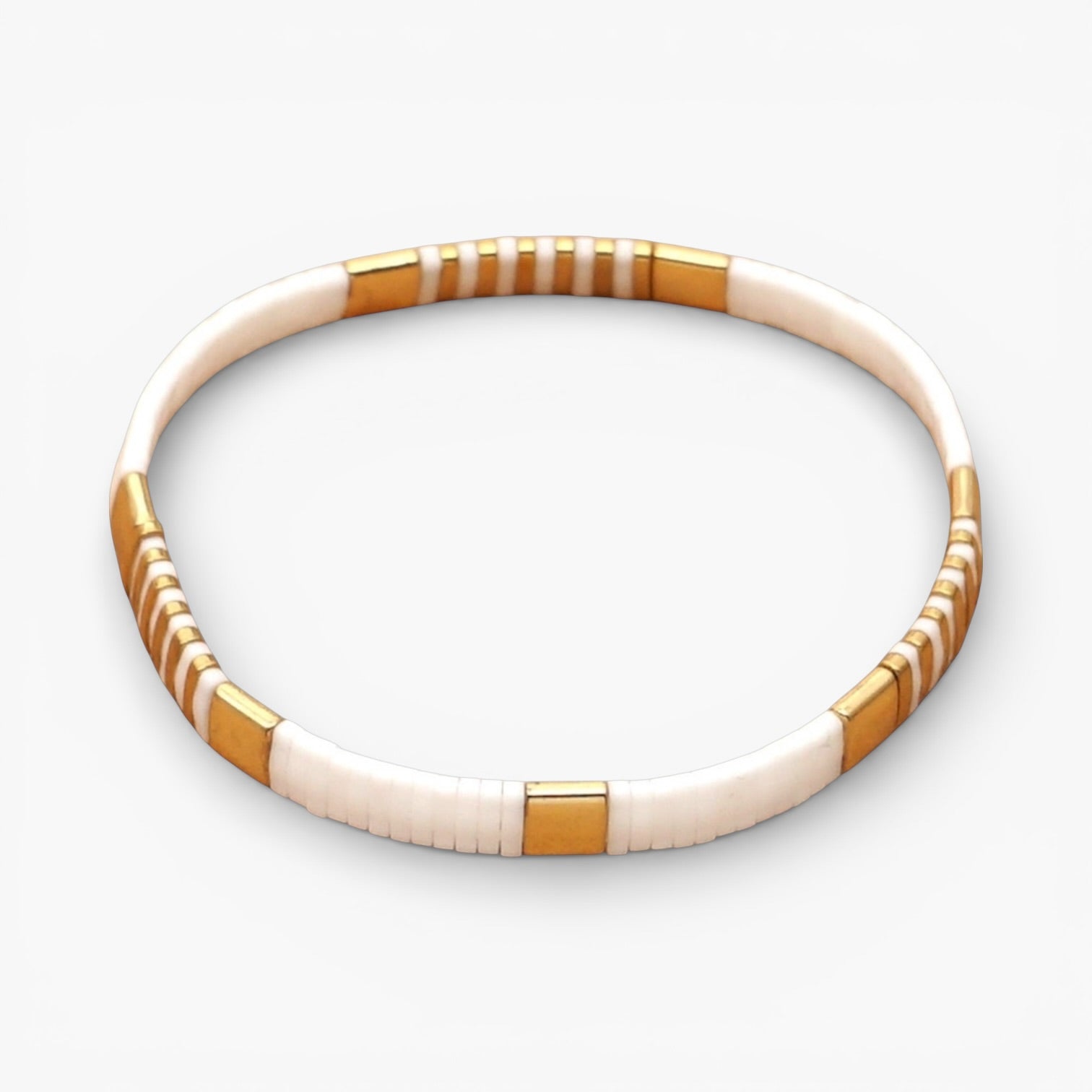 Ivory Stripe Tila Bracelet