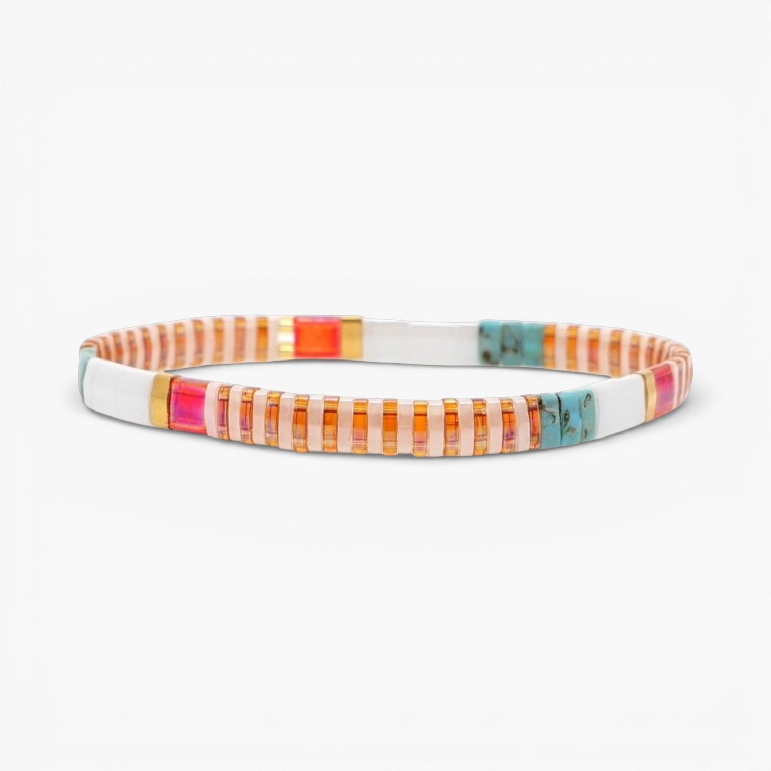 Coral Drift Tila Bracelet