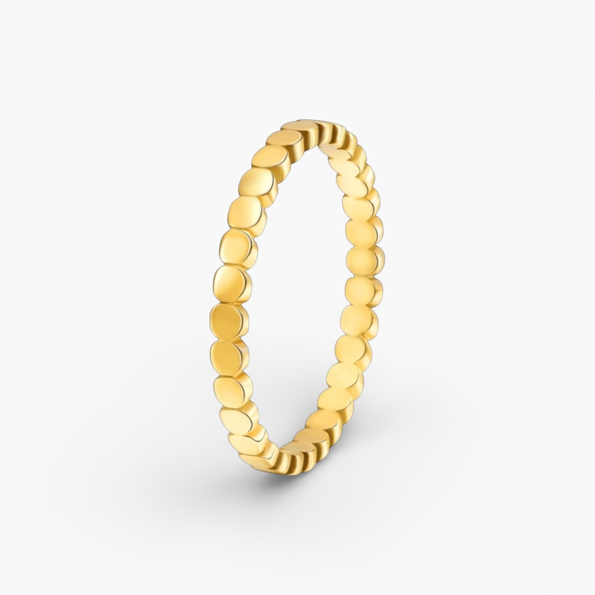Gold Flat Bead Ring