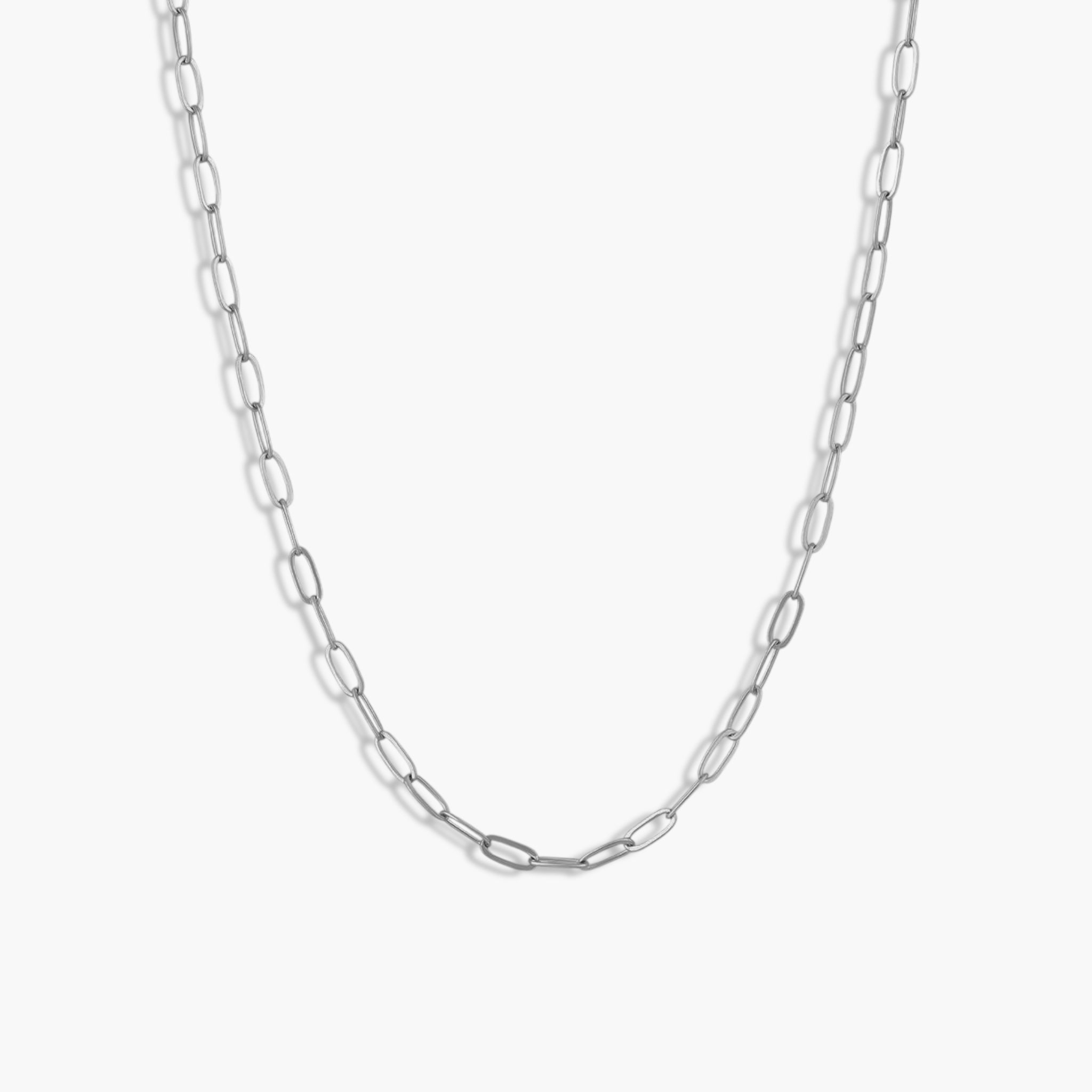 Silver Petite Paperclip Necklace