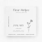 Birth Flower Meaning Jewellery Card