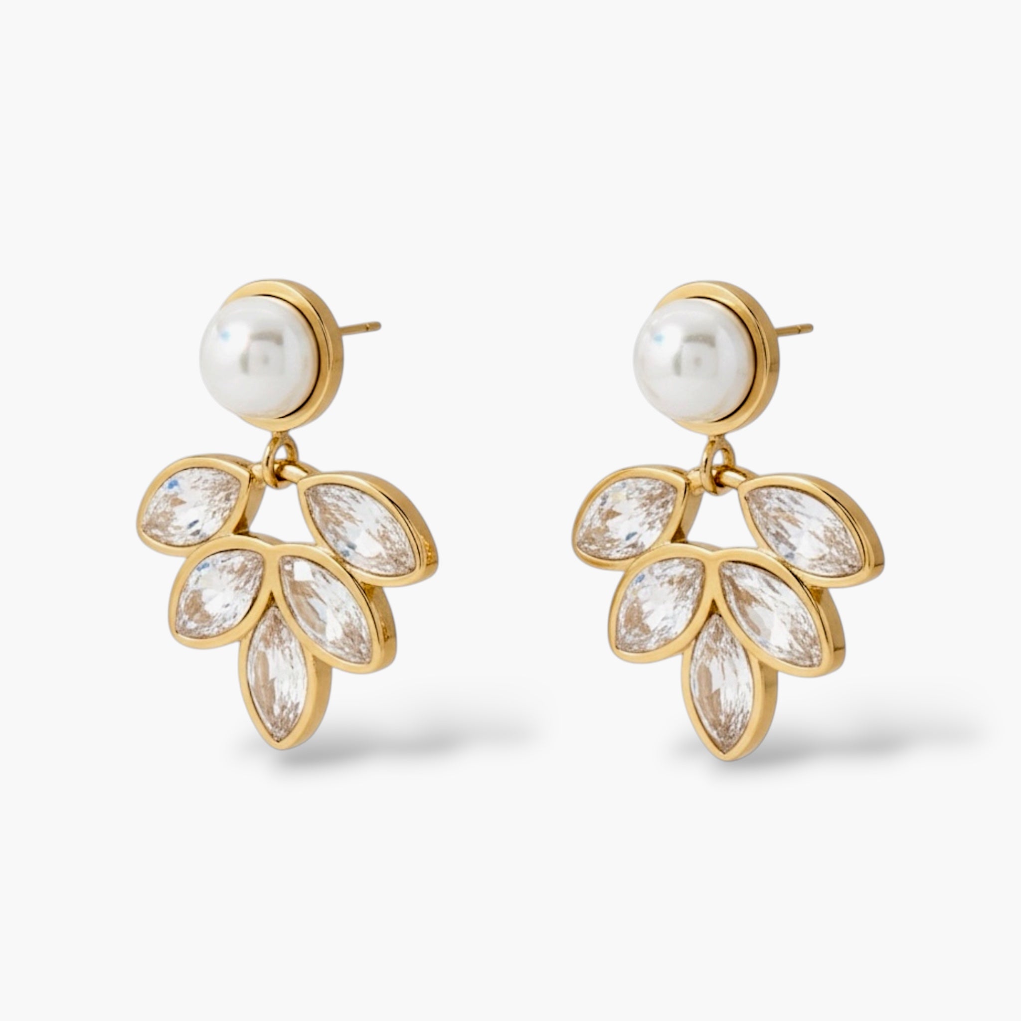 Gold Bloom Drop Studs