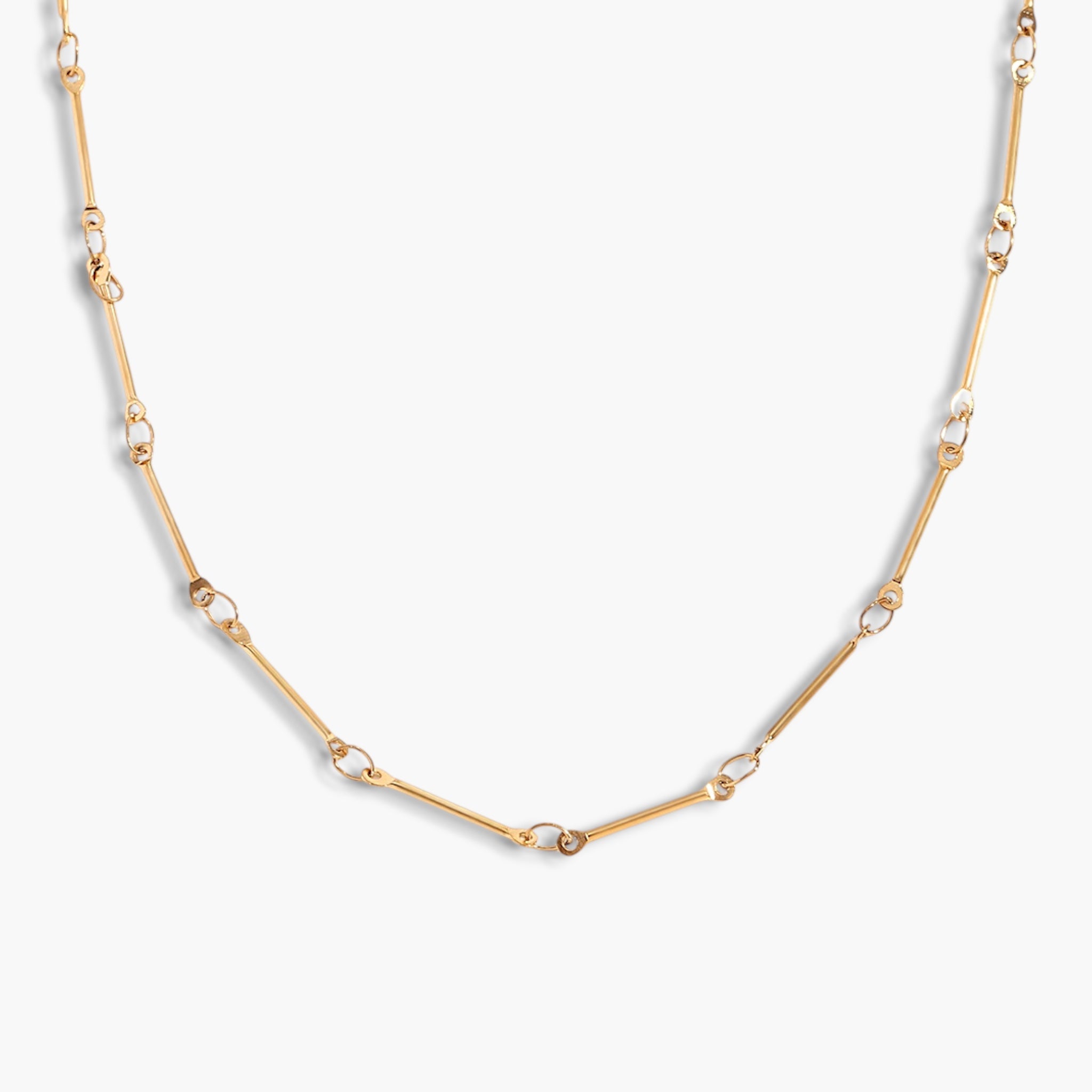 Gold Linear Link Necklace