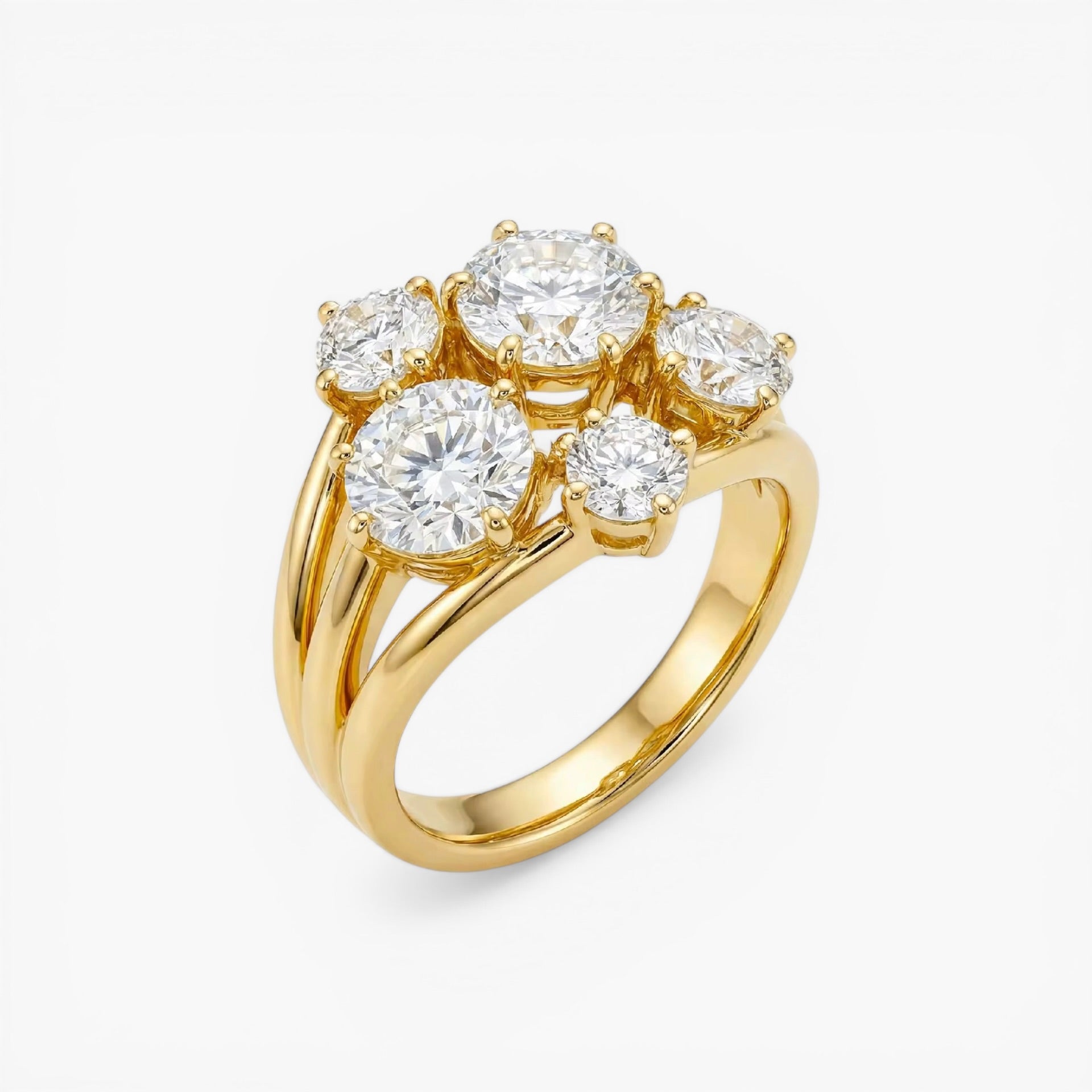 Gold Chunky Cluster Ring