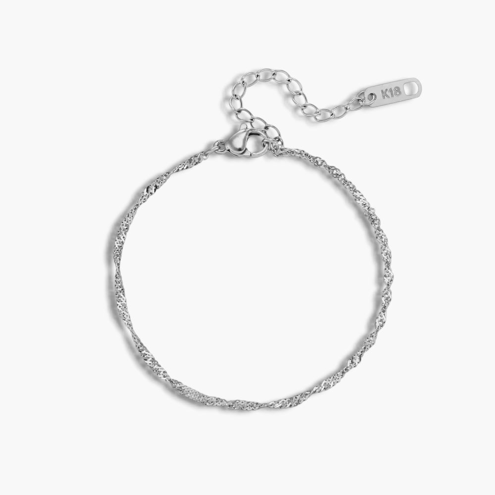 Silver Wave Bracelet