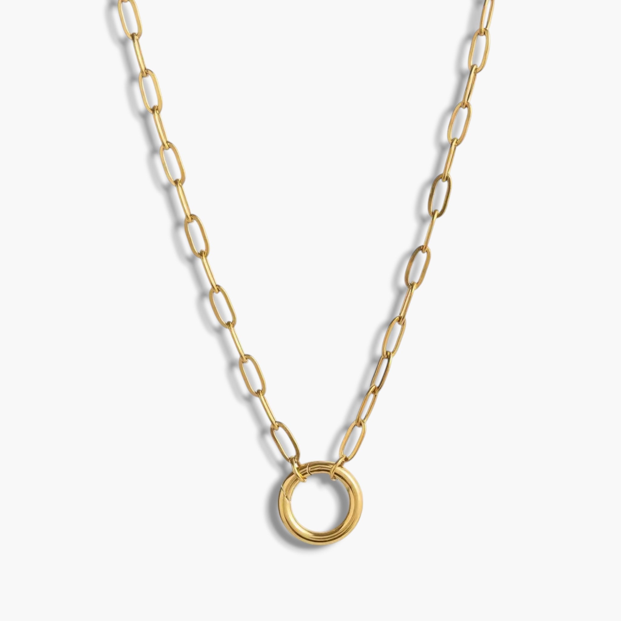 Skinny Paperclip Charm Base Necklace