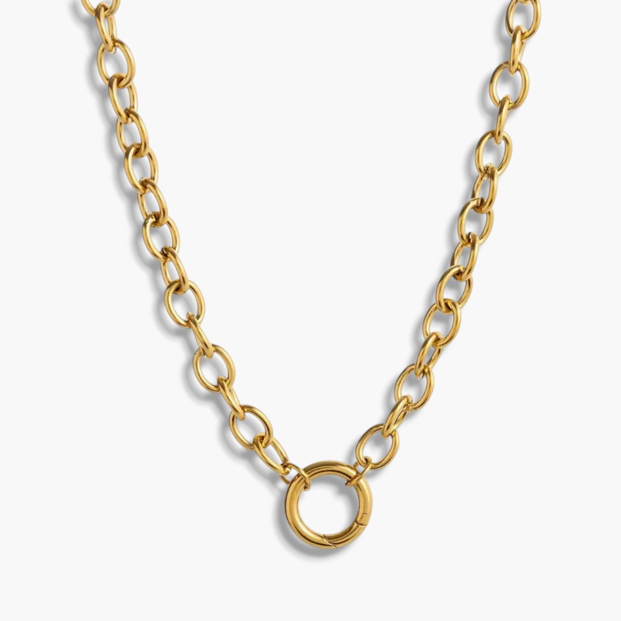 Chunky Link Charm Base Necklace