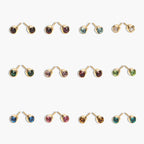 Gold Birthstone Studs