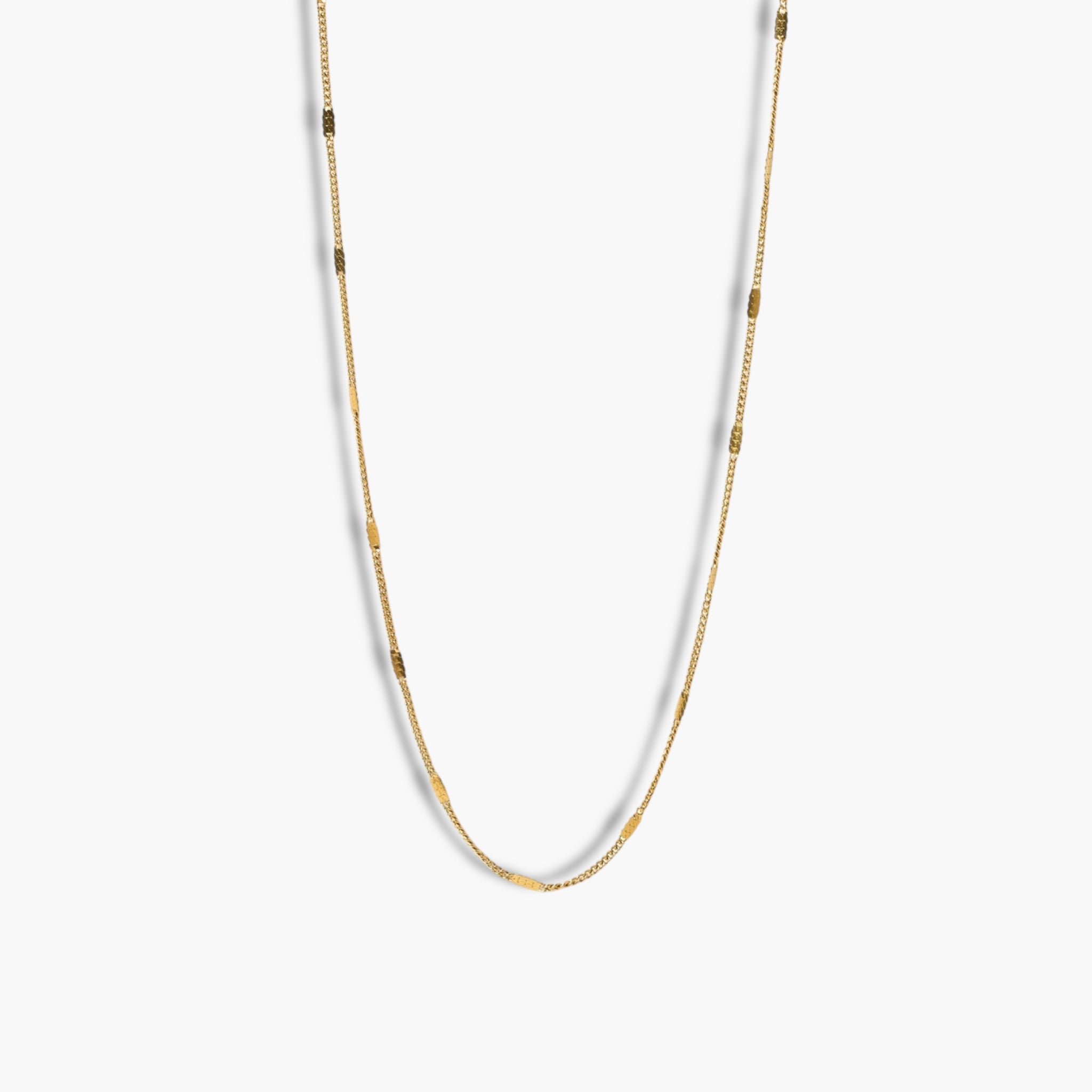 Gold Flat Link Necklace