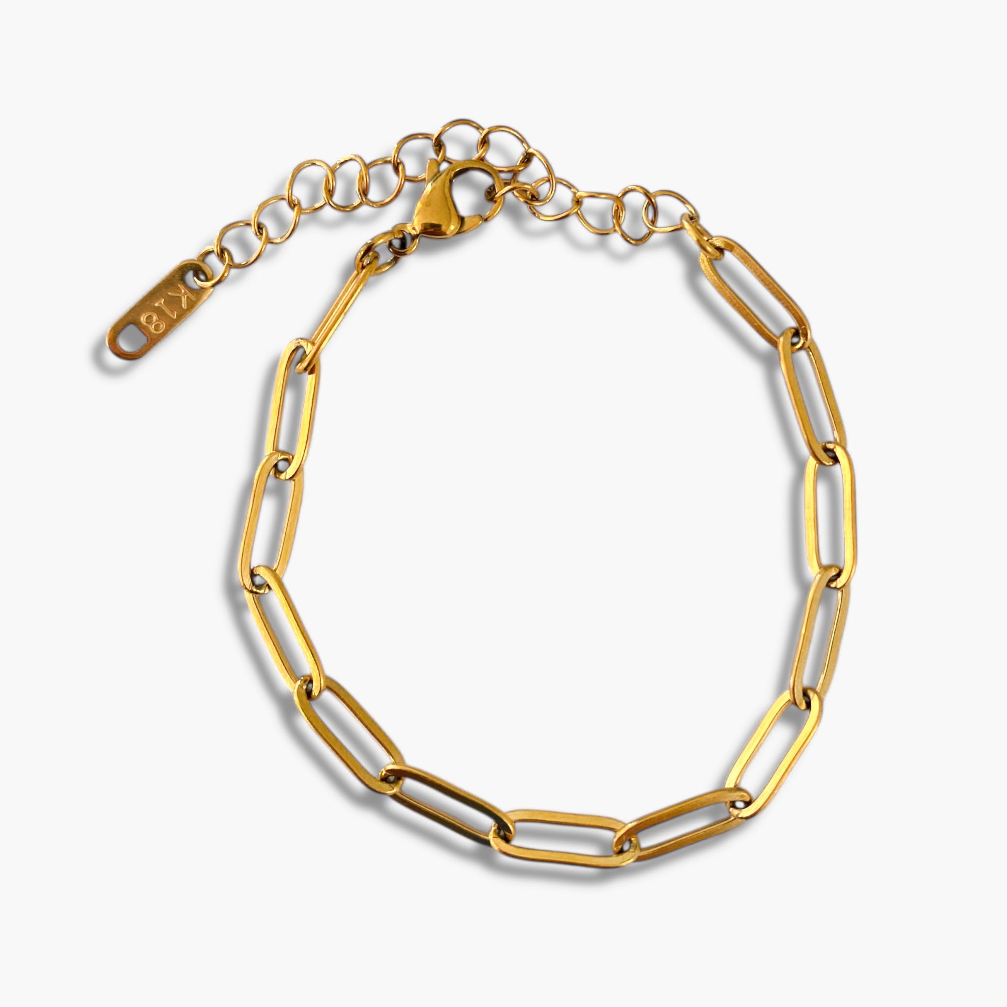 Gold Paperclip Bracelet