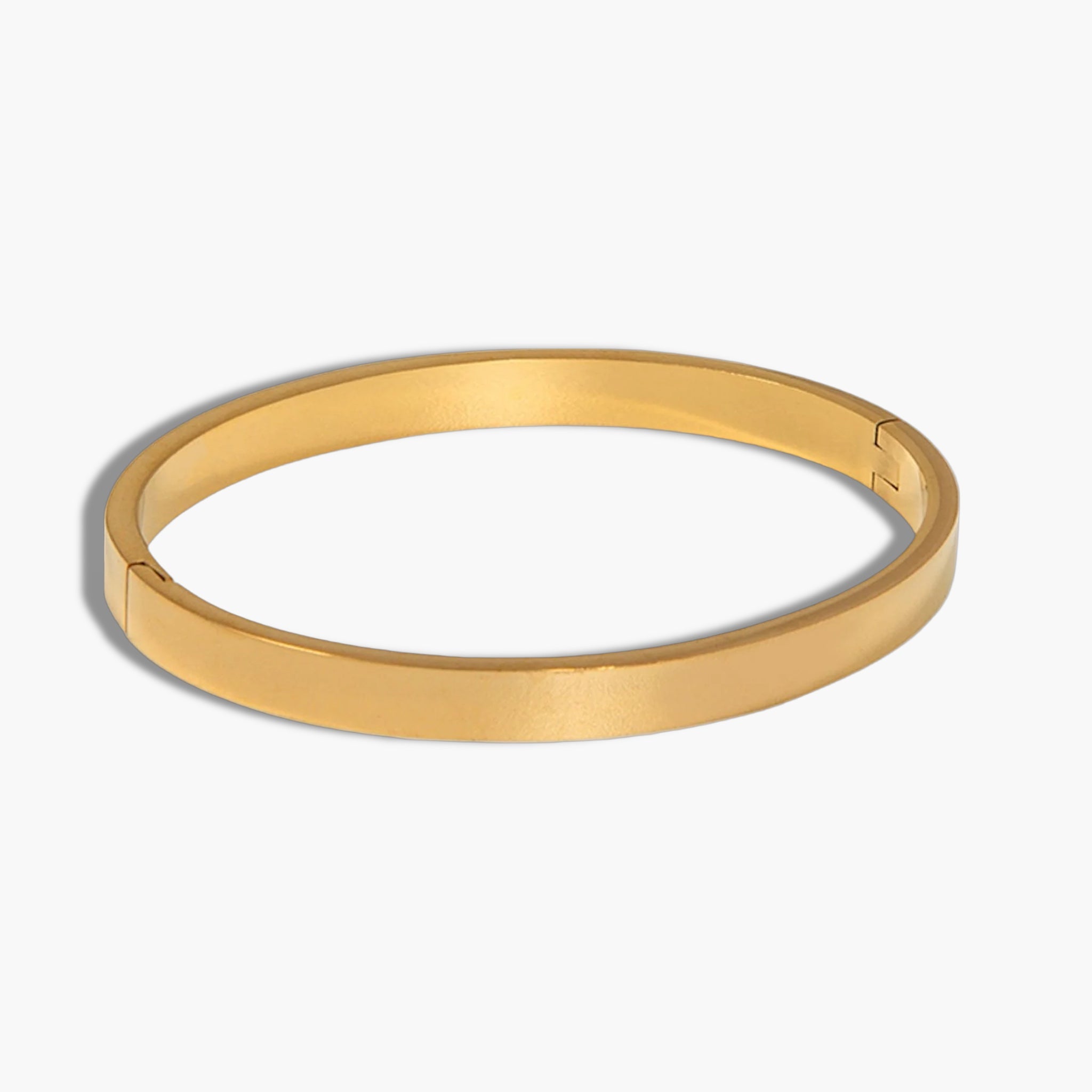 Gold Solid Hinge Bangle