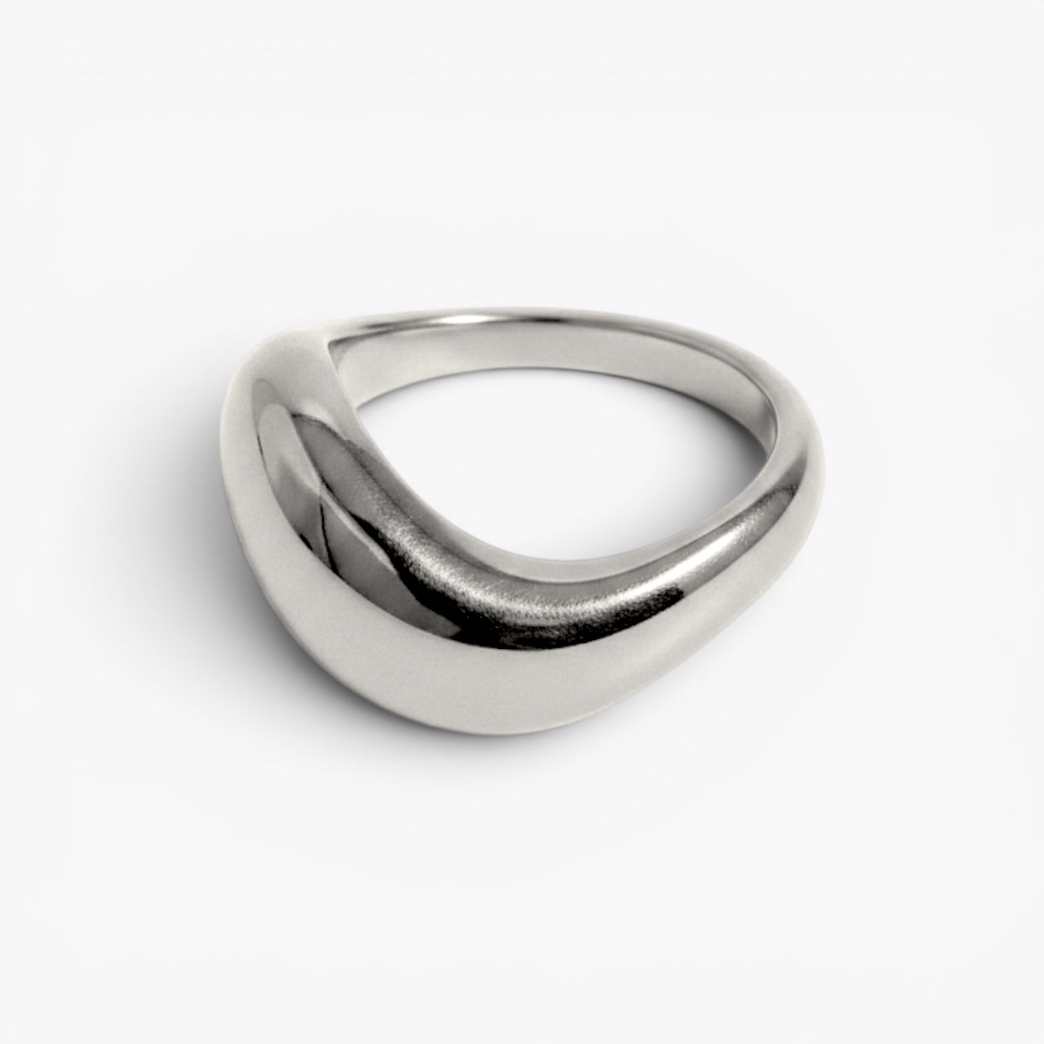 Silver Chunky Wave Ring