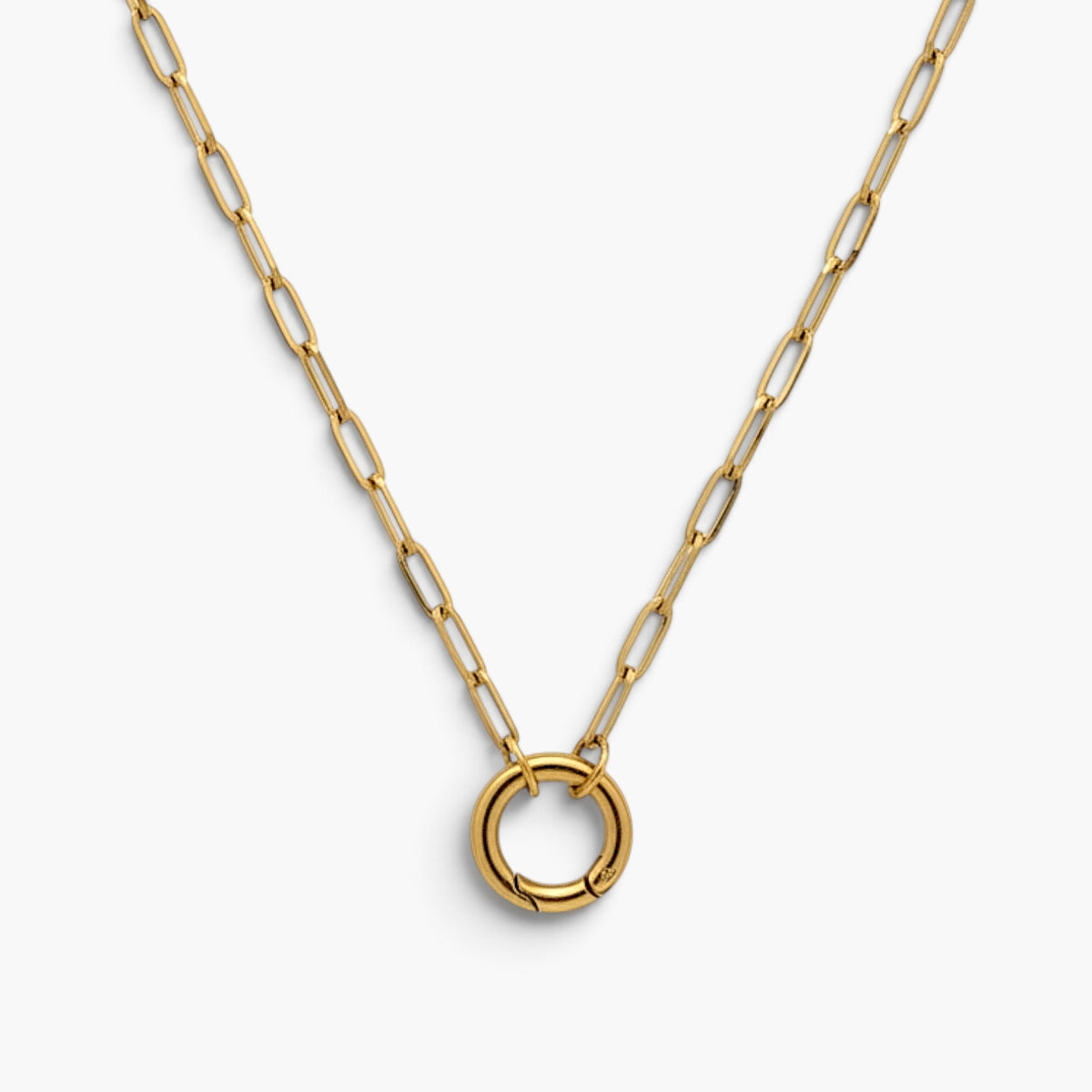 Skinny Paperclip Charm Base Necklace