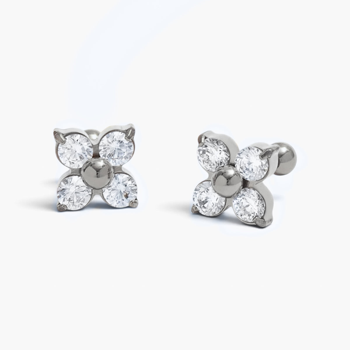 Silver Blossom Studs
