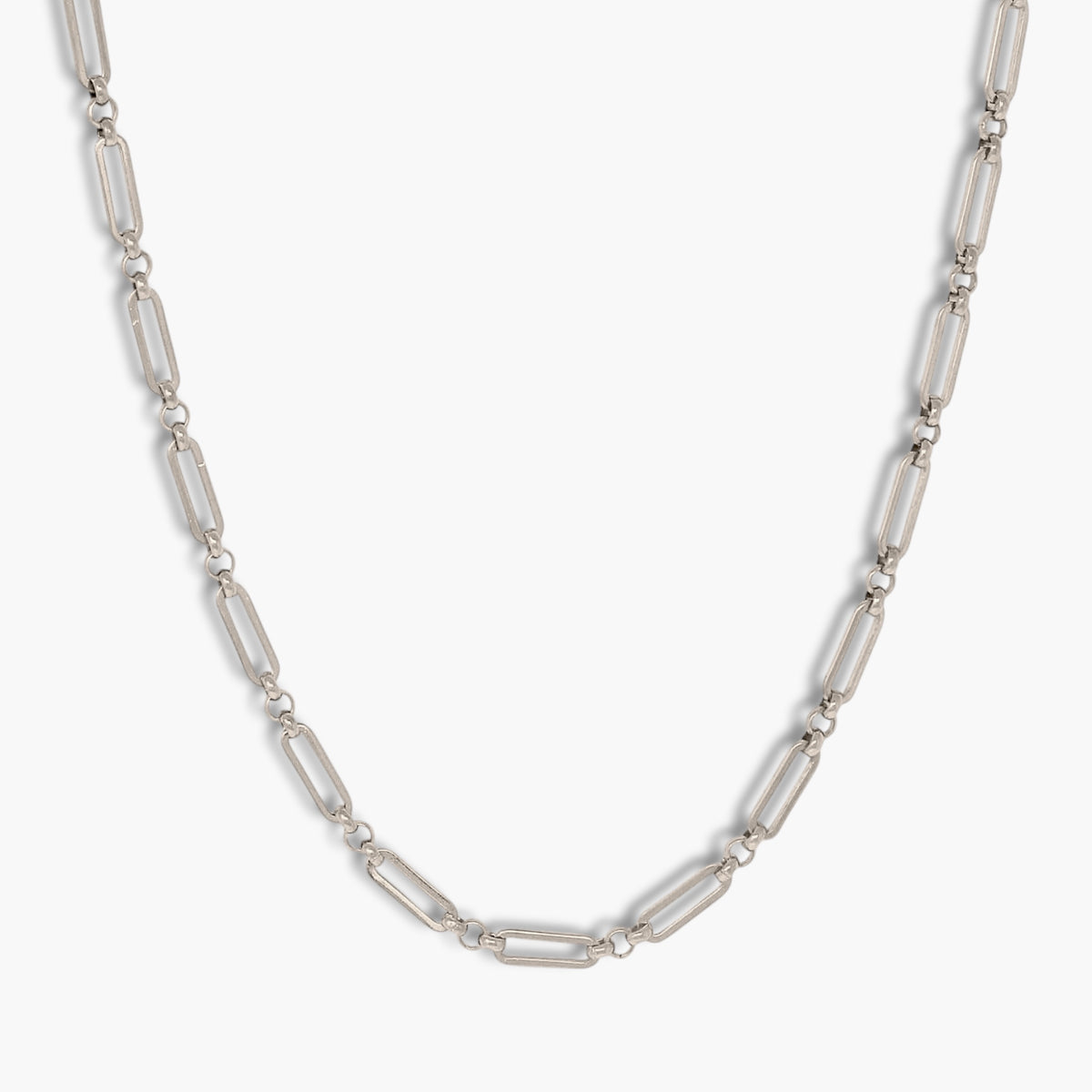 Silver Linked Paperclip Necklace