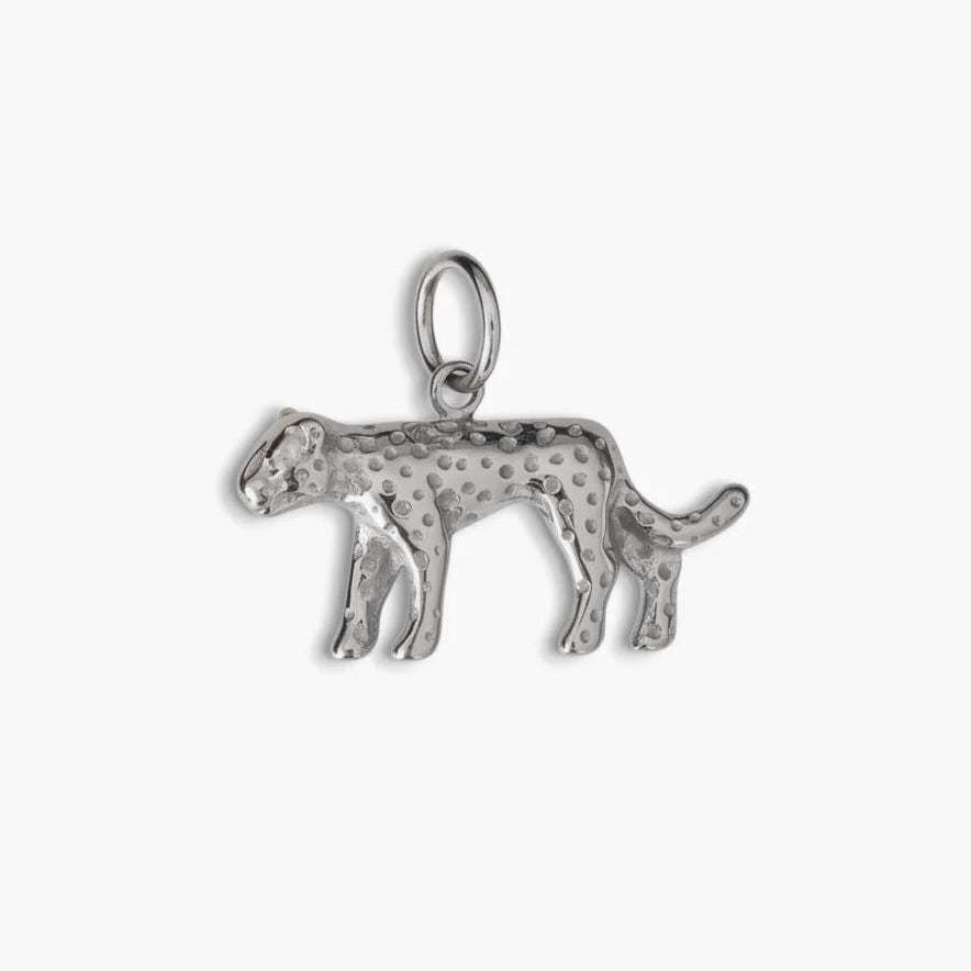 Silver Leopard Charm