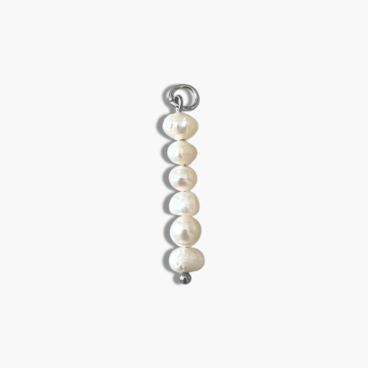 Silver Dainty Pearl Charm
