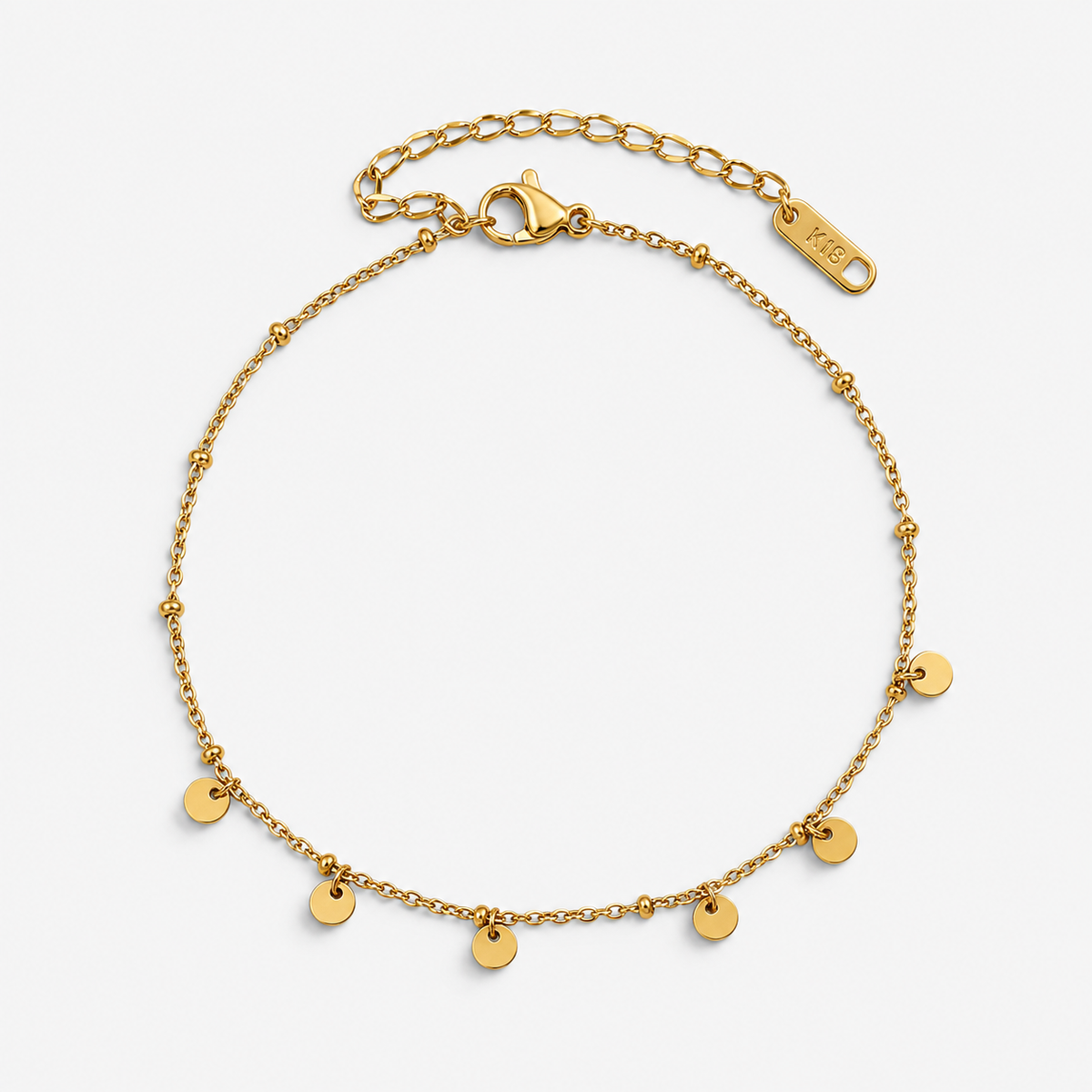 Gold Disc Anklet