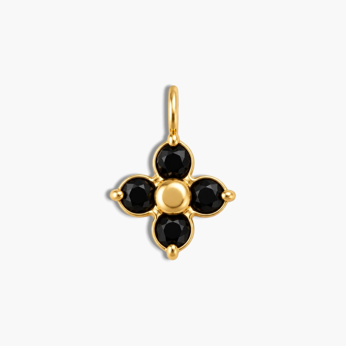 Black Flower Charm