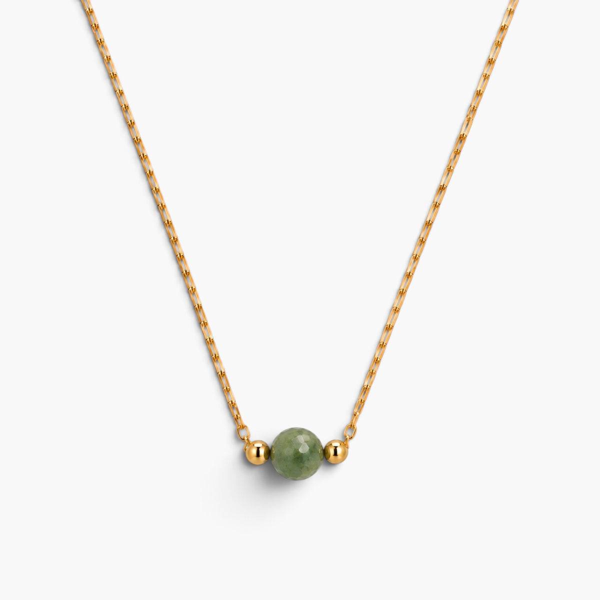 Grass Agate Petite Stone Necklace