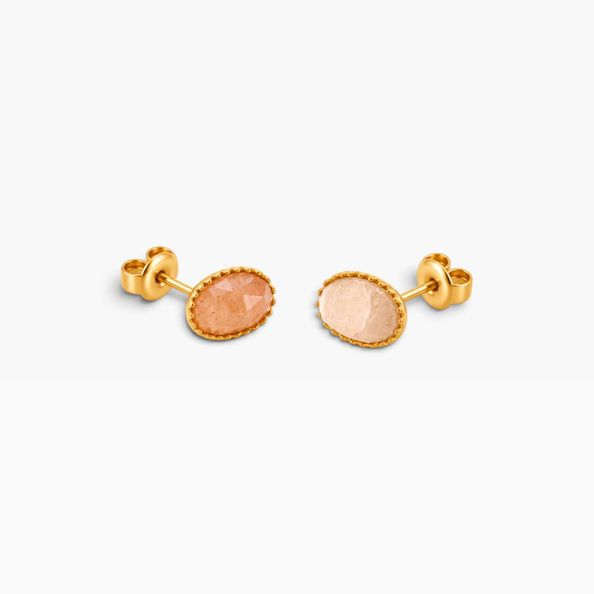 Sunstone Oval Stone Studs