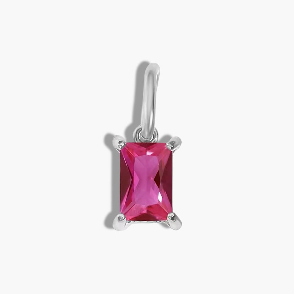 Silver Birthstone Charm
