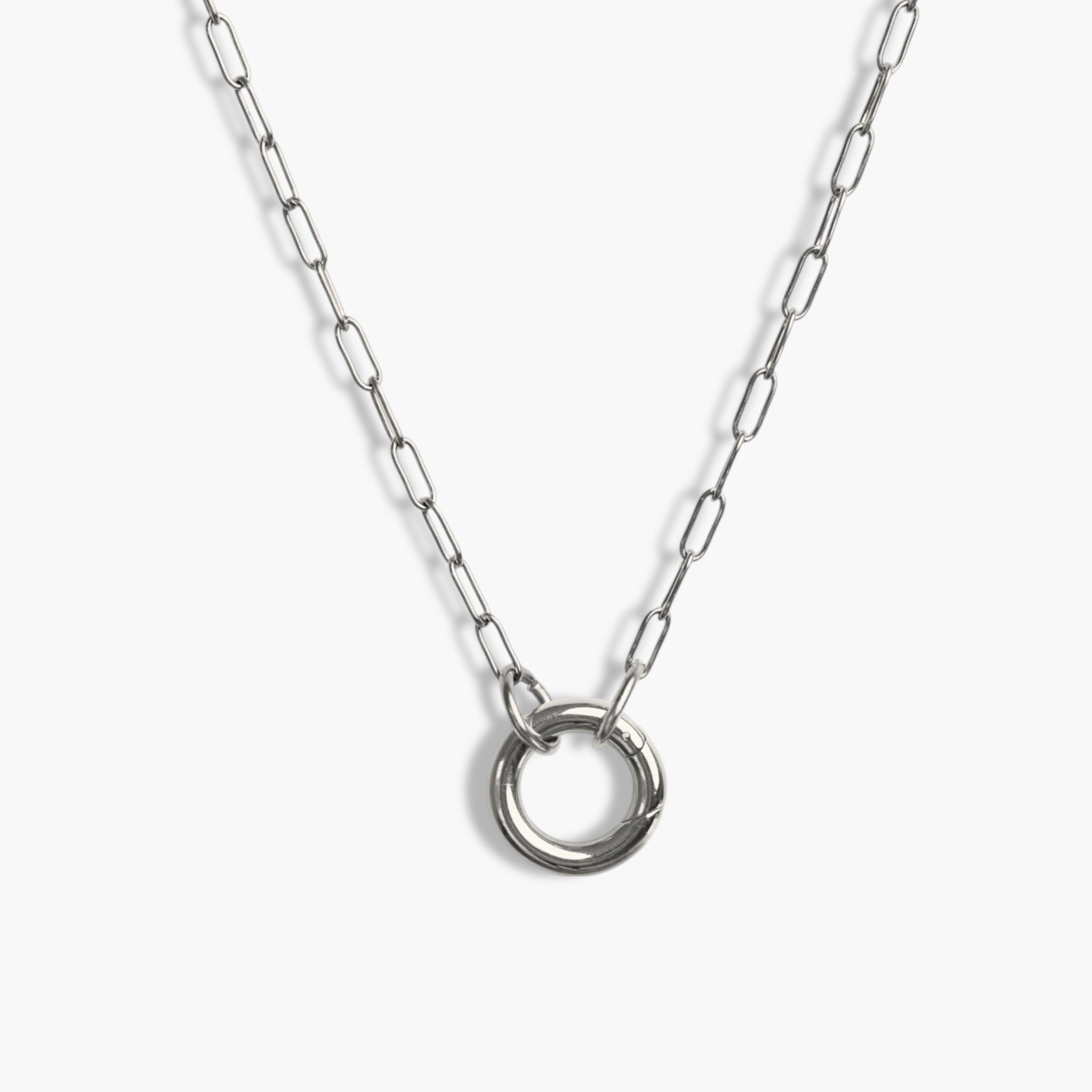 Silver Charm Petite Paperclip Necklace