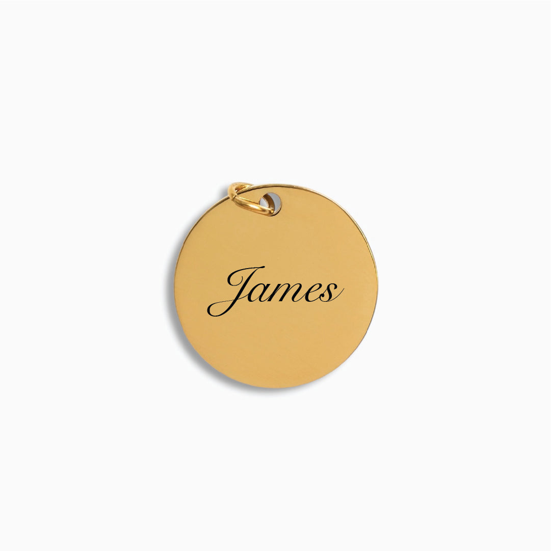 Gold Large Disc Pendant