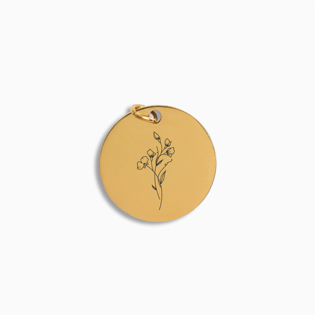 Gold Large Disc Pendant