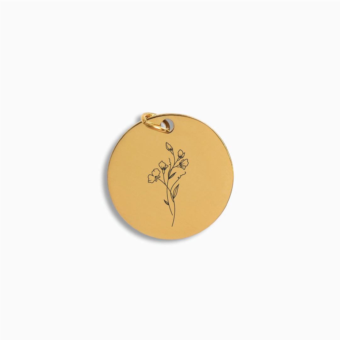 Gold Large Disc Pendant