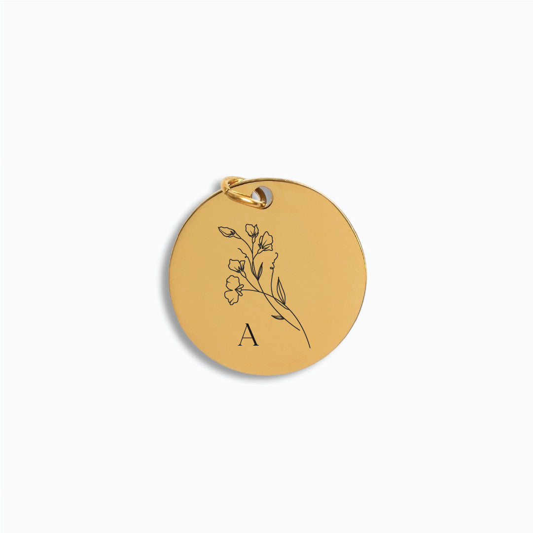 Gold Large Disc Pendant