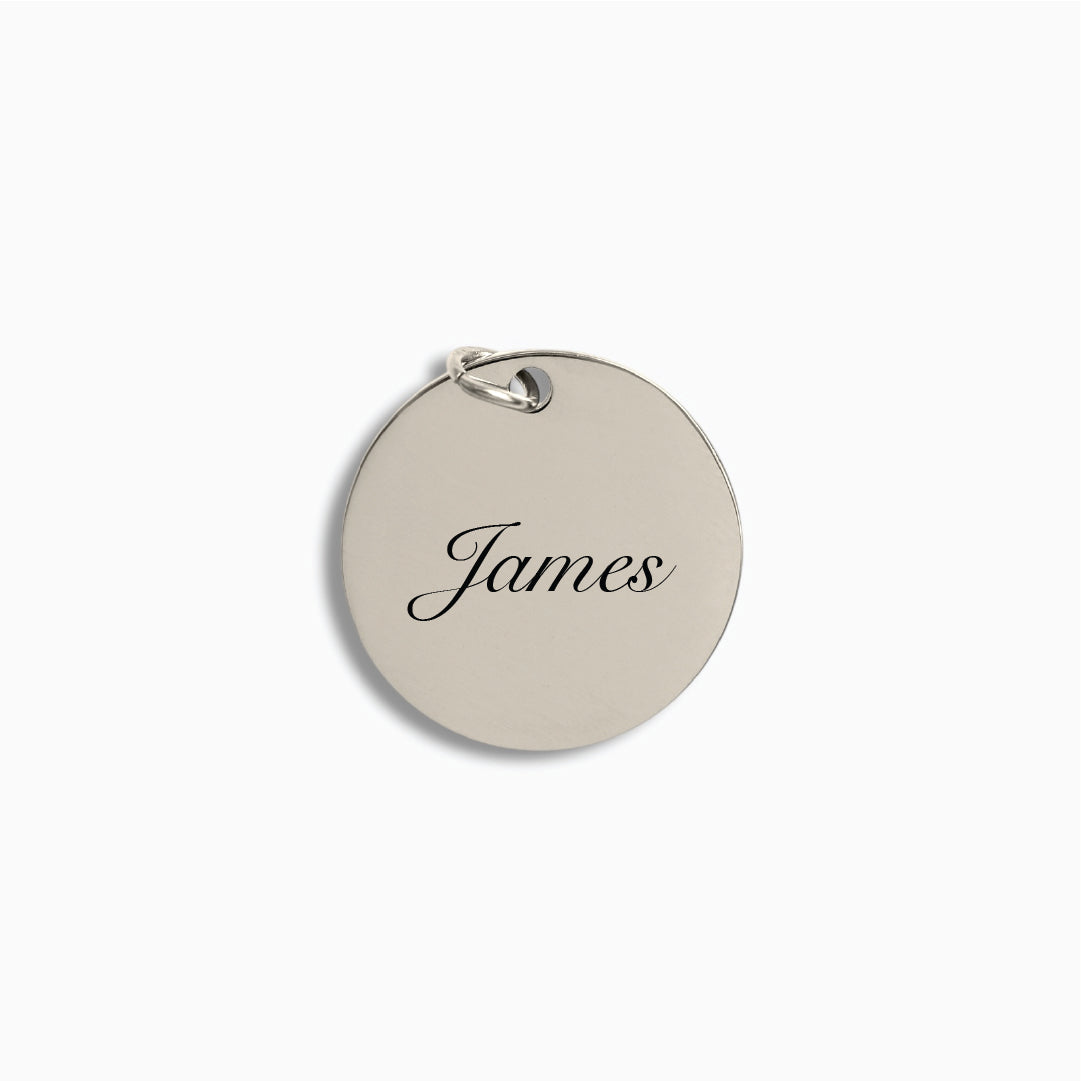 Silver Large Disc Pendant