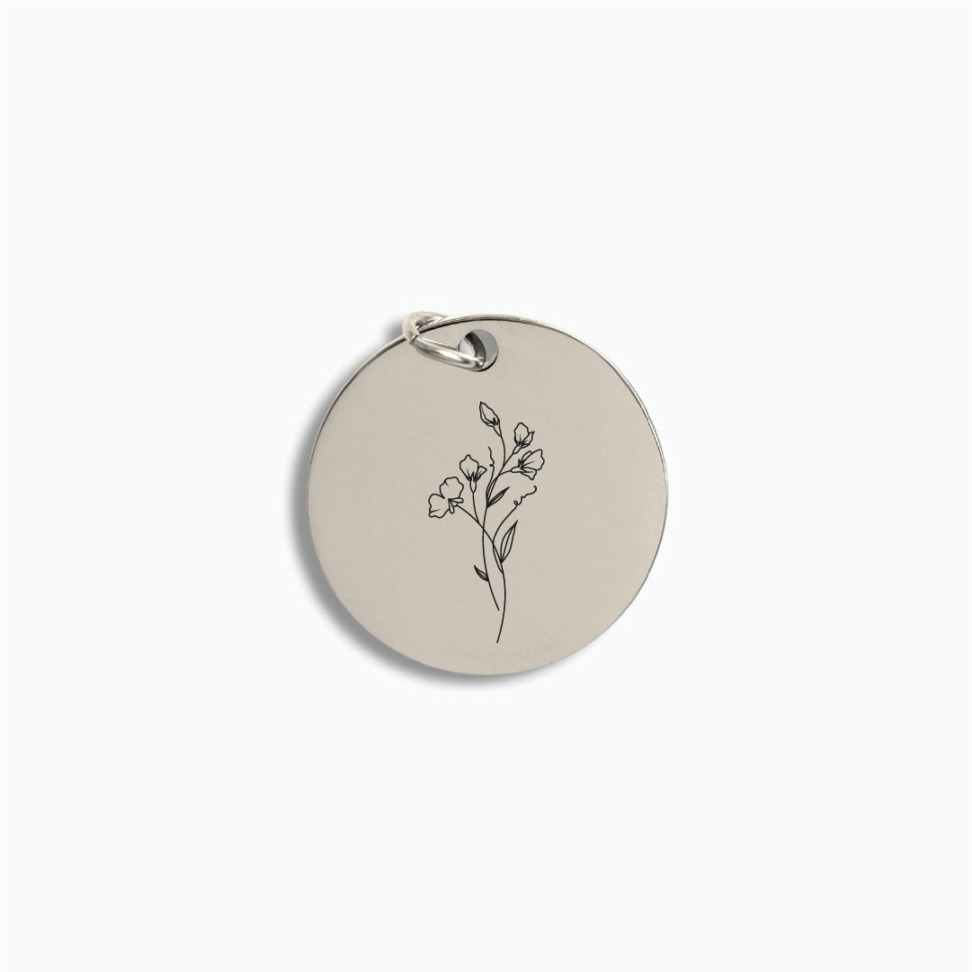 Silver Large Disc Pendant