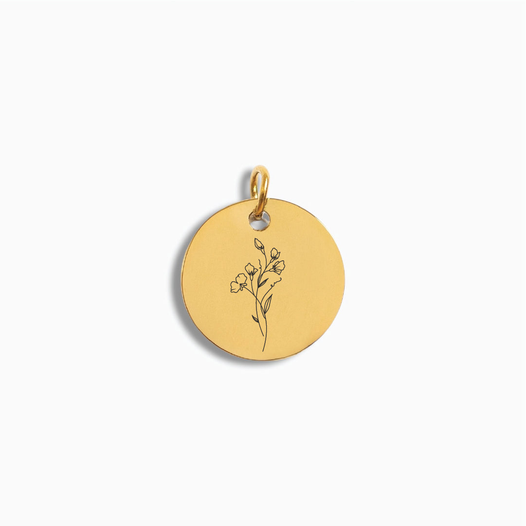 Gold Medium Disc Pendant