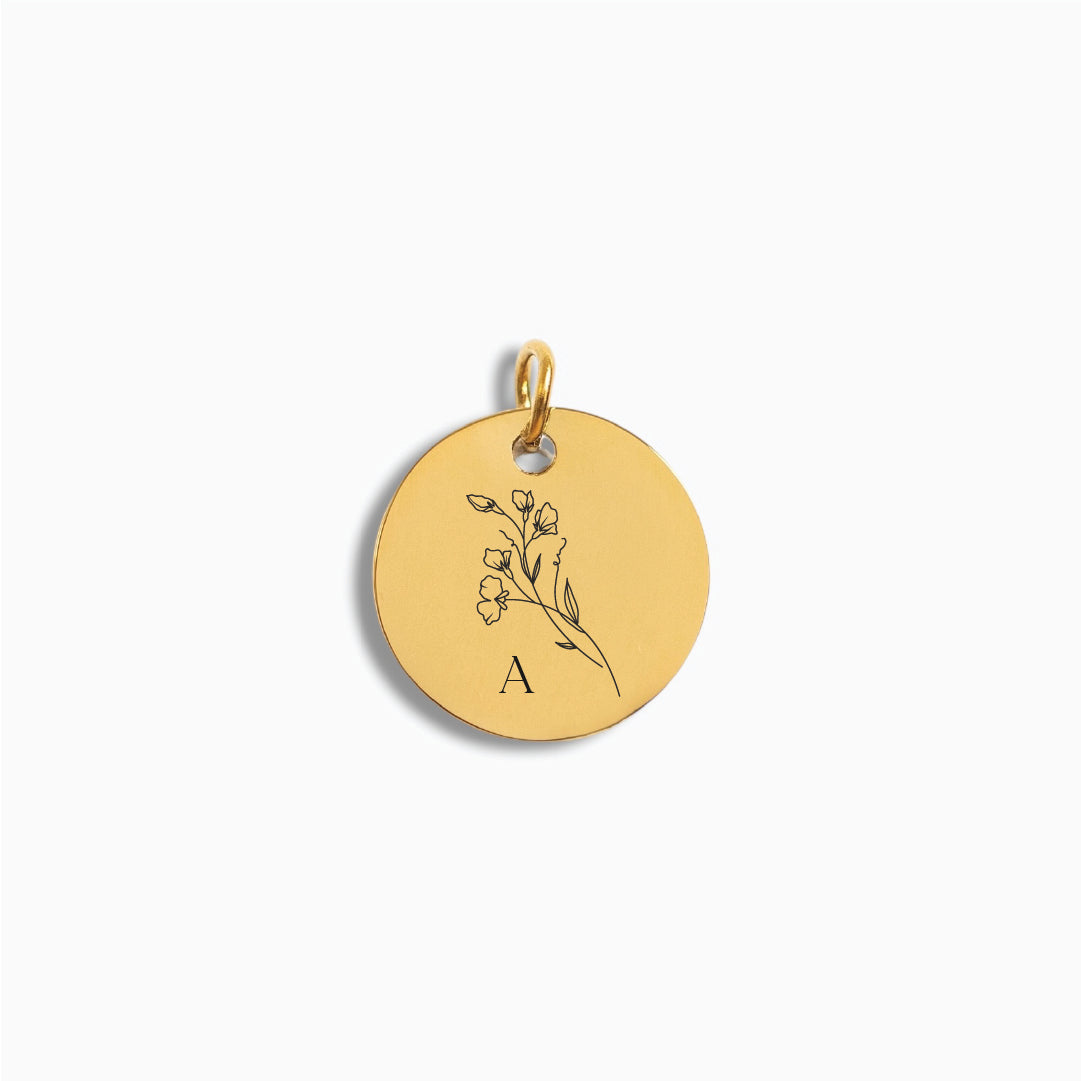 Gold Medium Disc Pendant