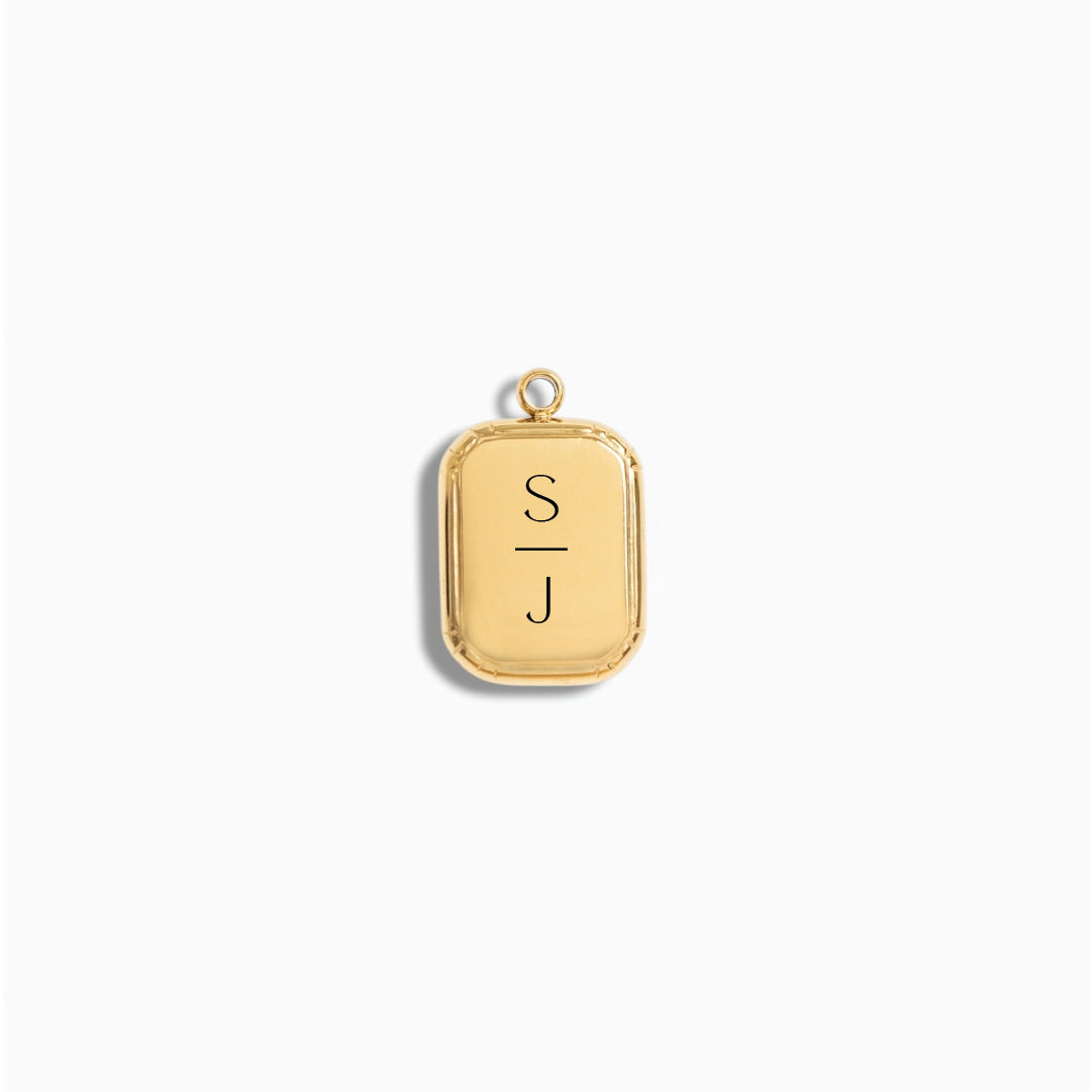 Gold Petite Rectangle Pendant