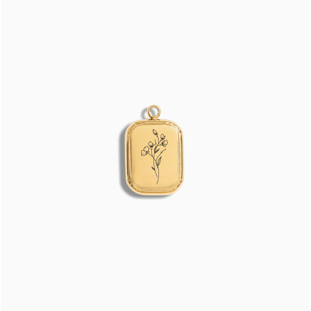 Gold Petite Rectangle Pendant