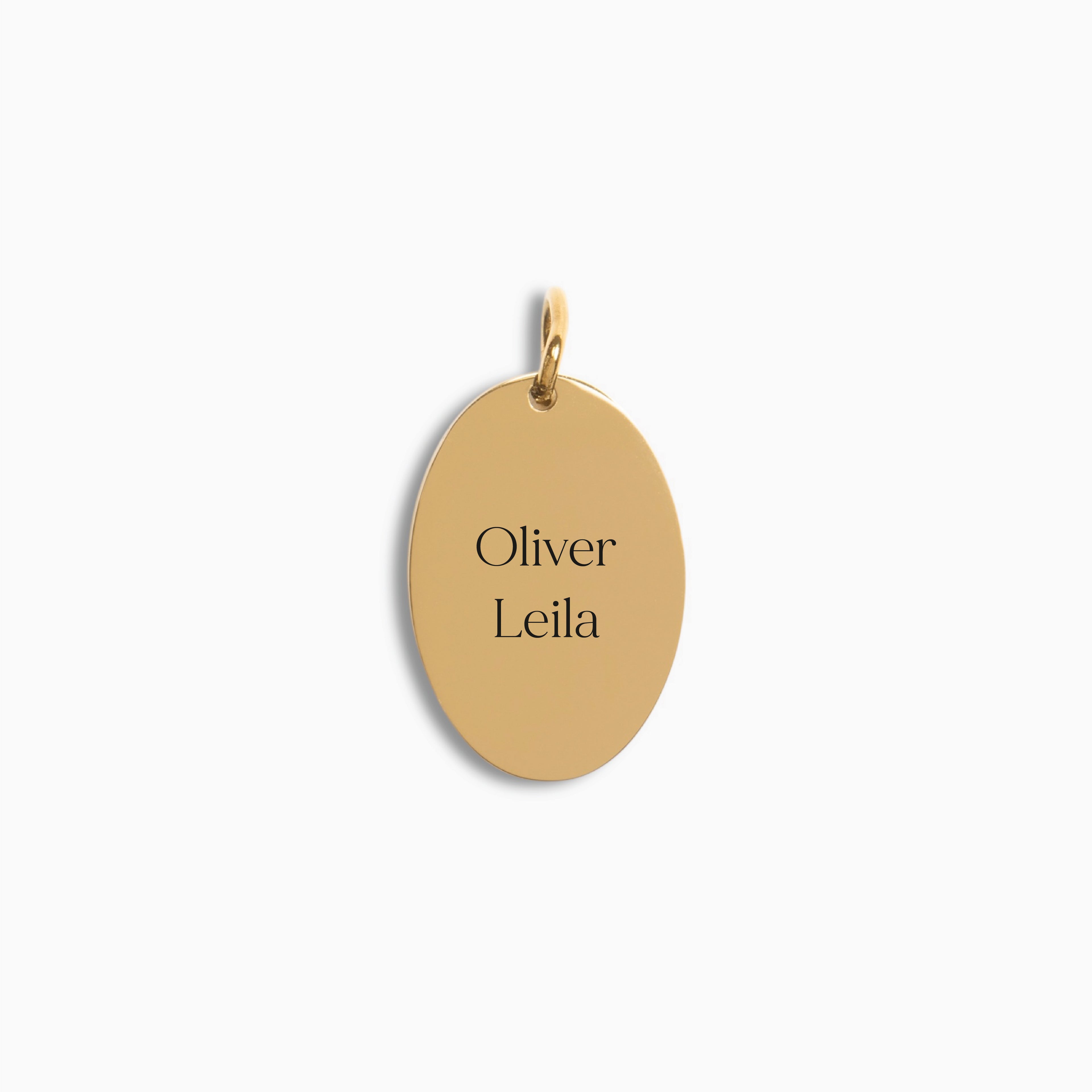 Gold Oval Pendant