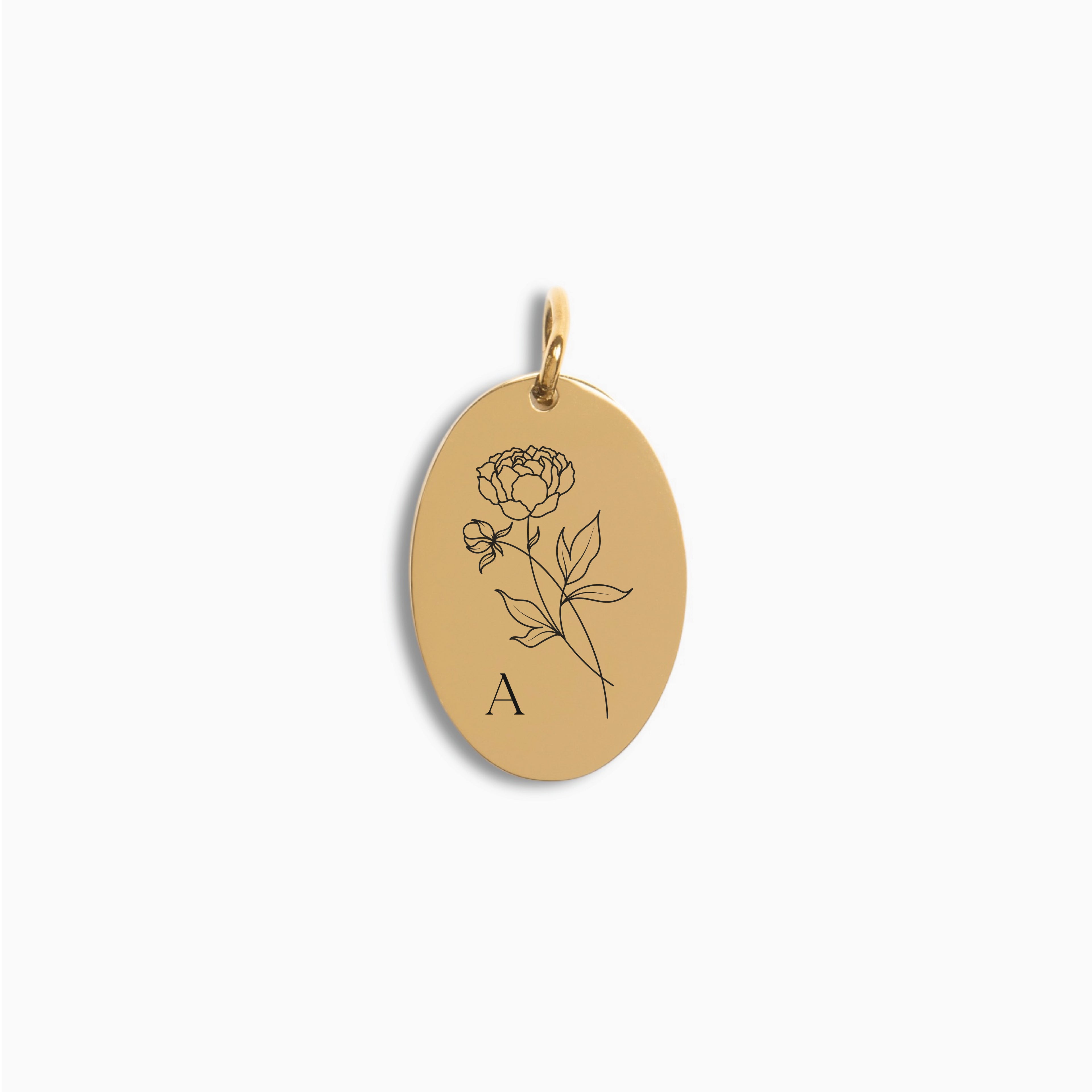 Gold Oval Pendant
