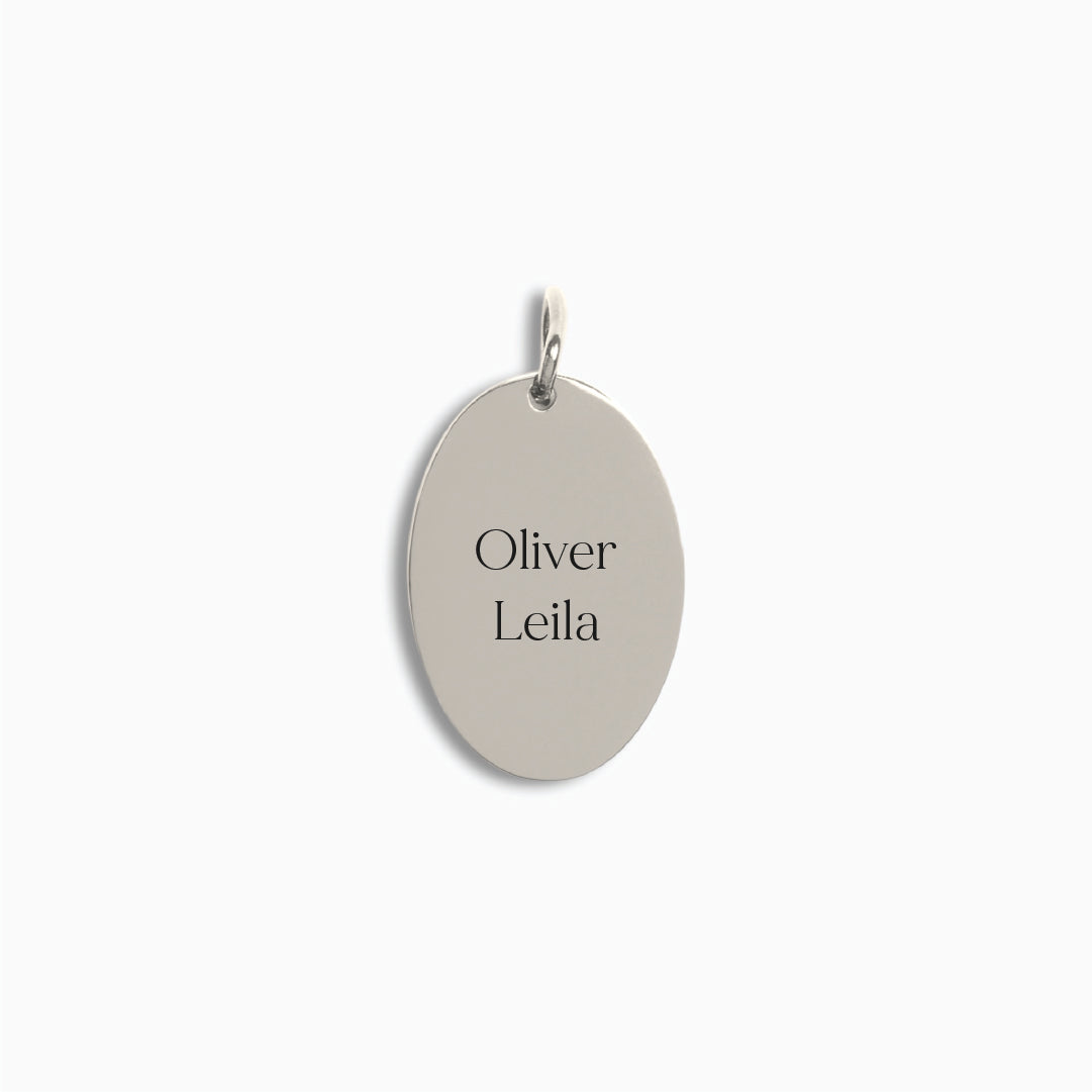 Silver Oval Pendant