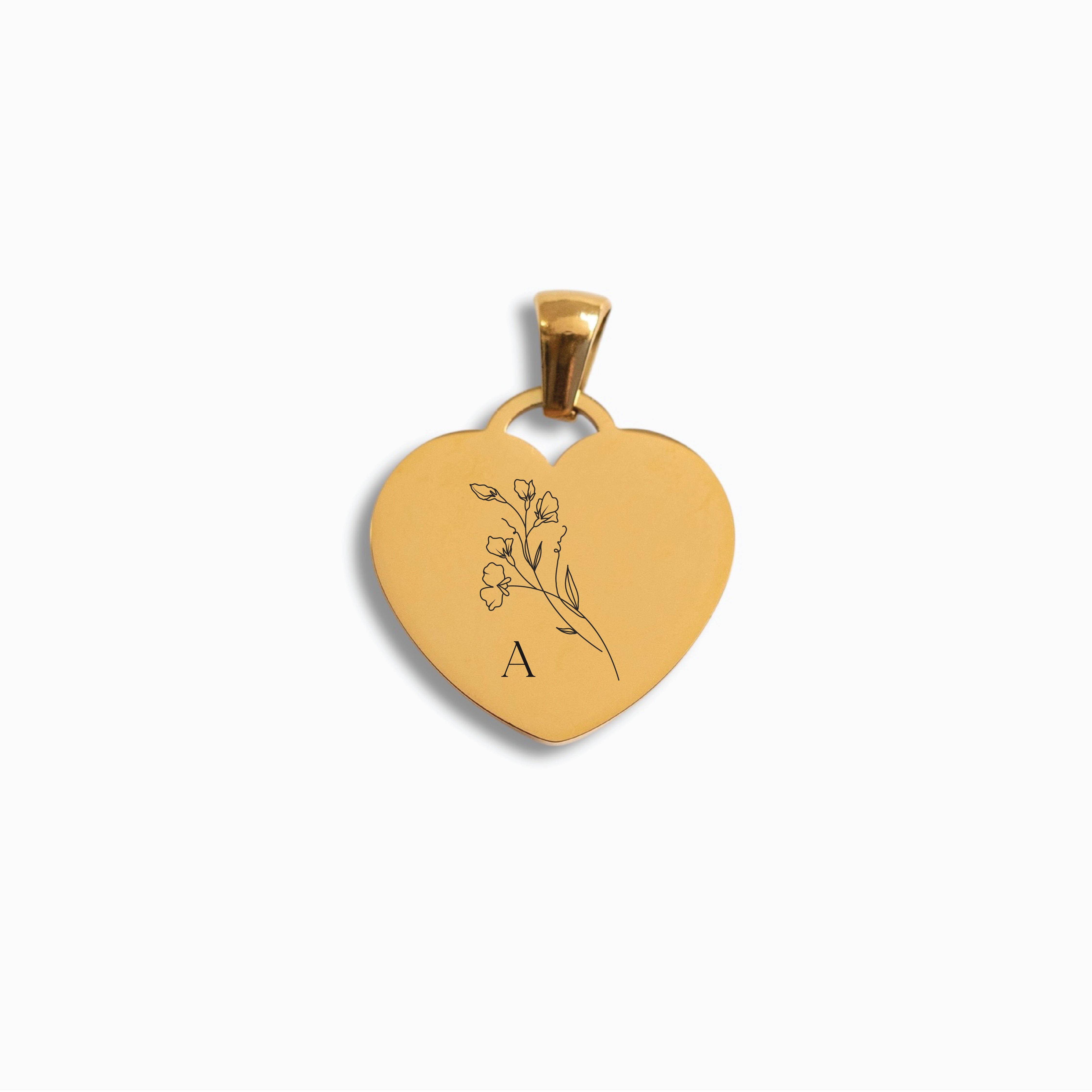 Gold Heart Pendant – Fleur Ateljee