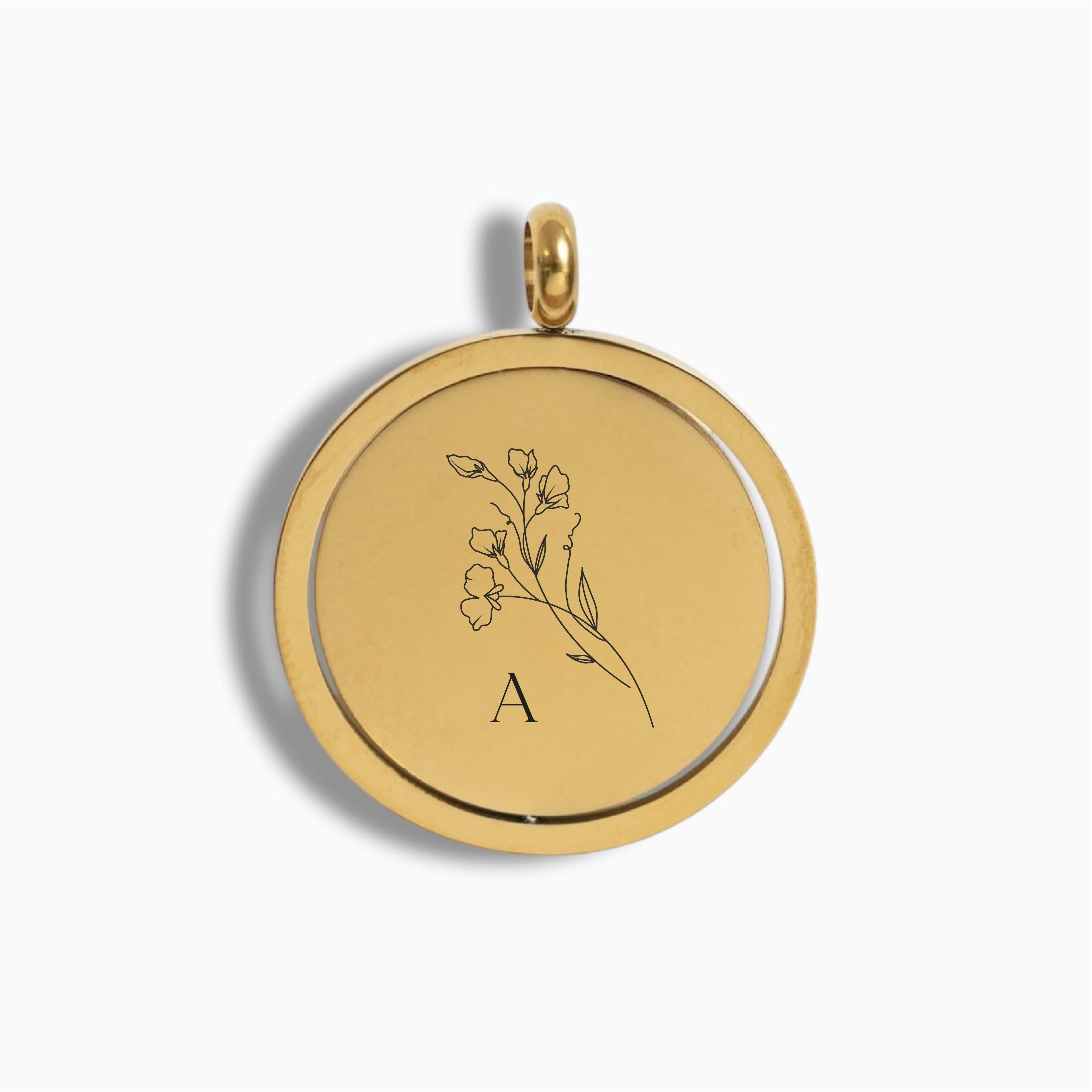 Gold Swing Disc Pendant